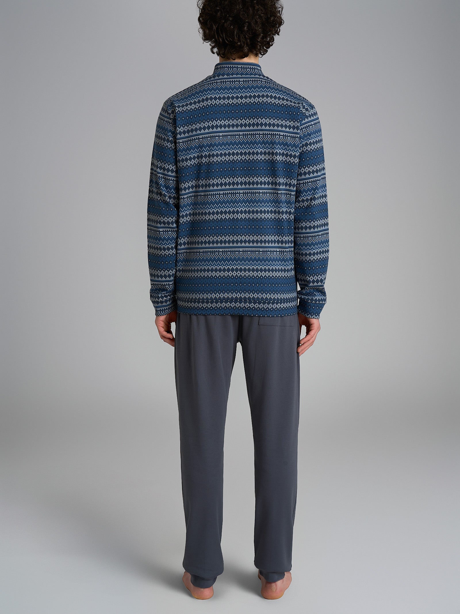 Ragno Lupetto Pigiama Lungo pigiama cotone interlock blu ensign