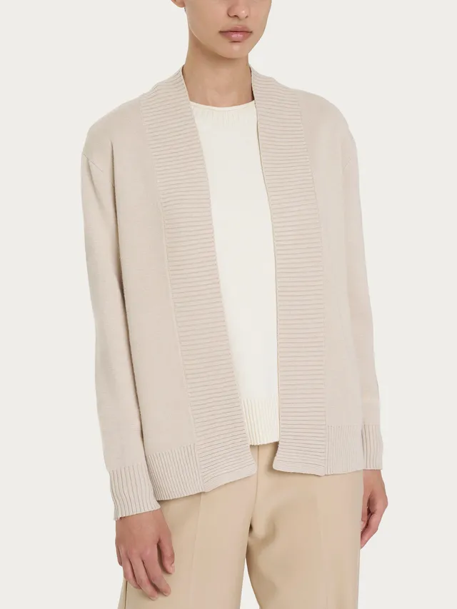 Ragno Super Soft Cardigan aperto champignon misto viscosa