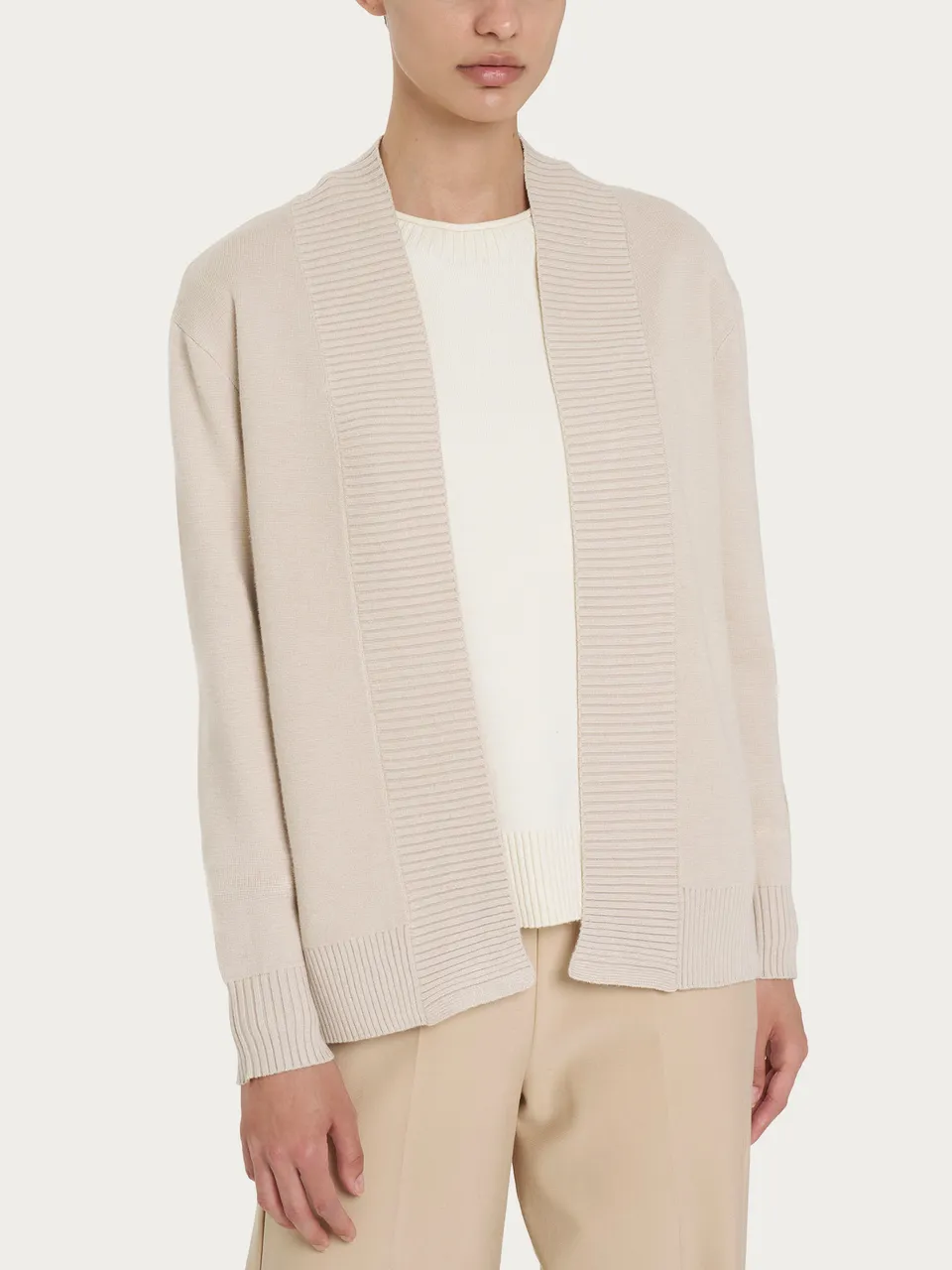 Ragno Super Soft Cardigan aperto champignon misto viscosa
