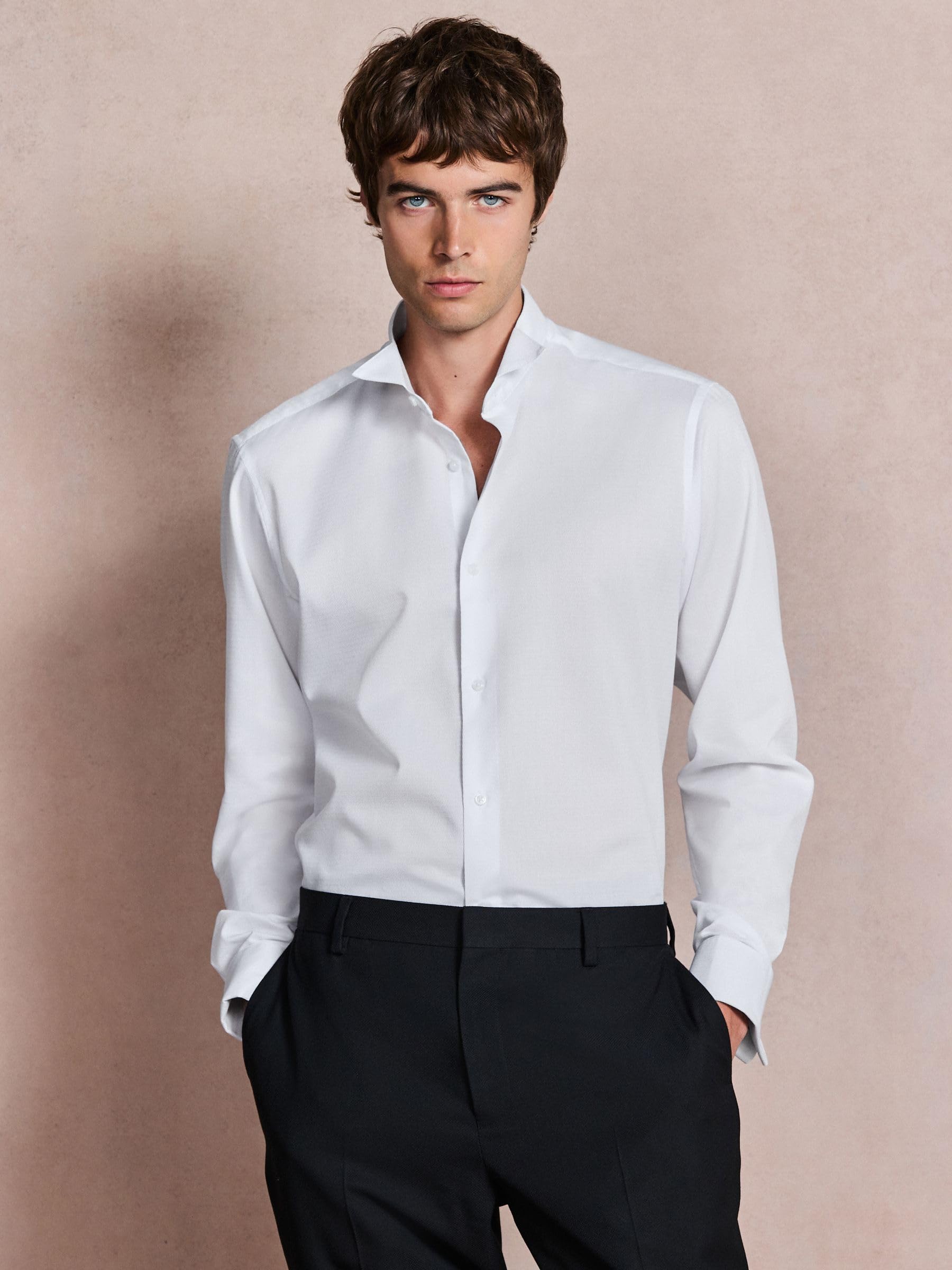 Next camicia elegante collo diplomatico bianca 42 regular