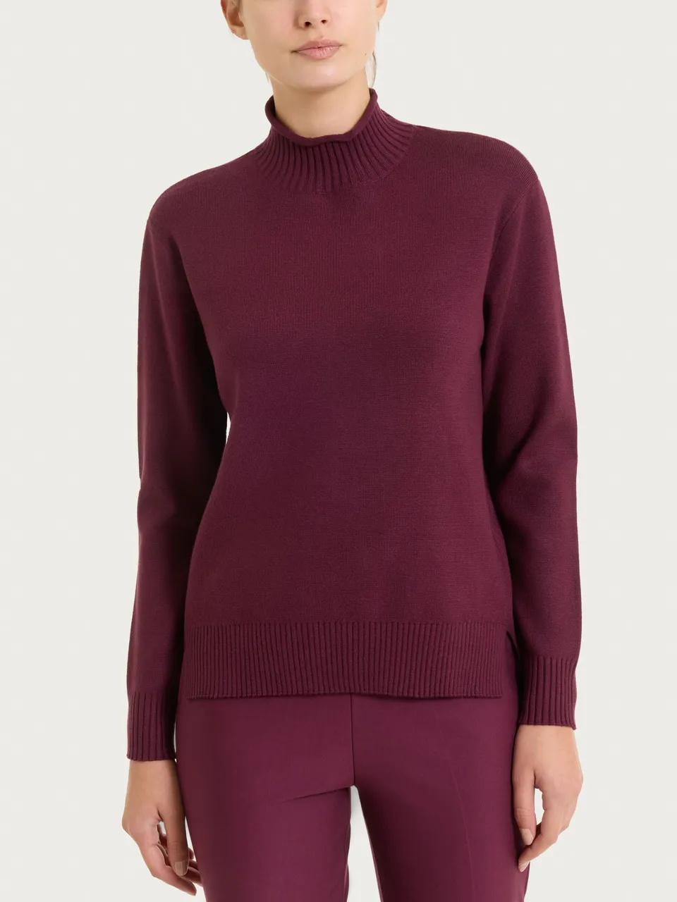 Ragno Super Soft maglia lupetto viola Fig viscosa