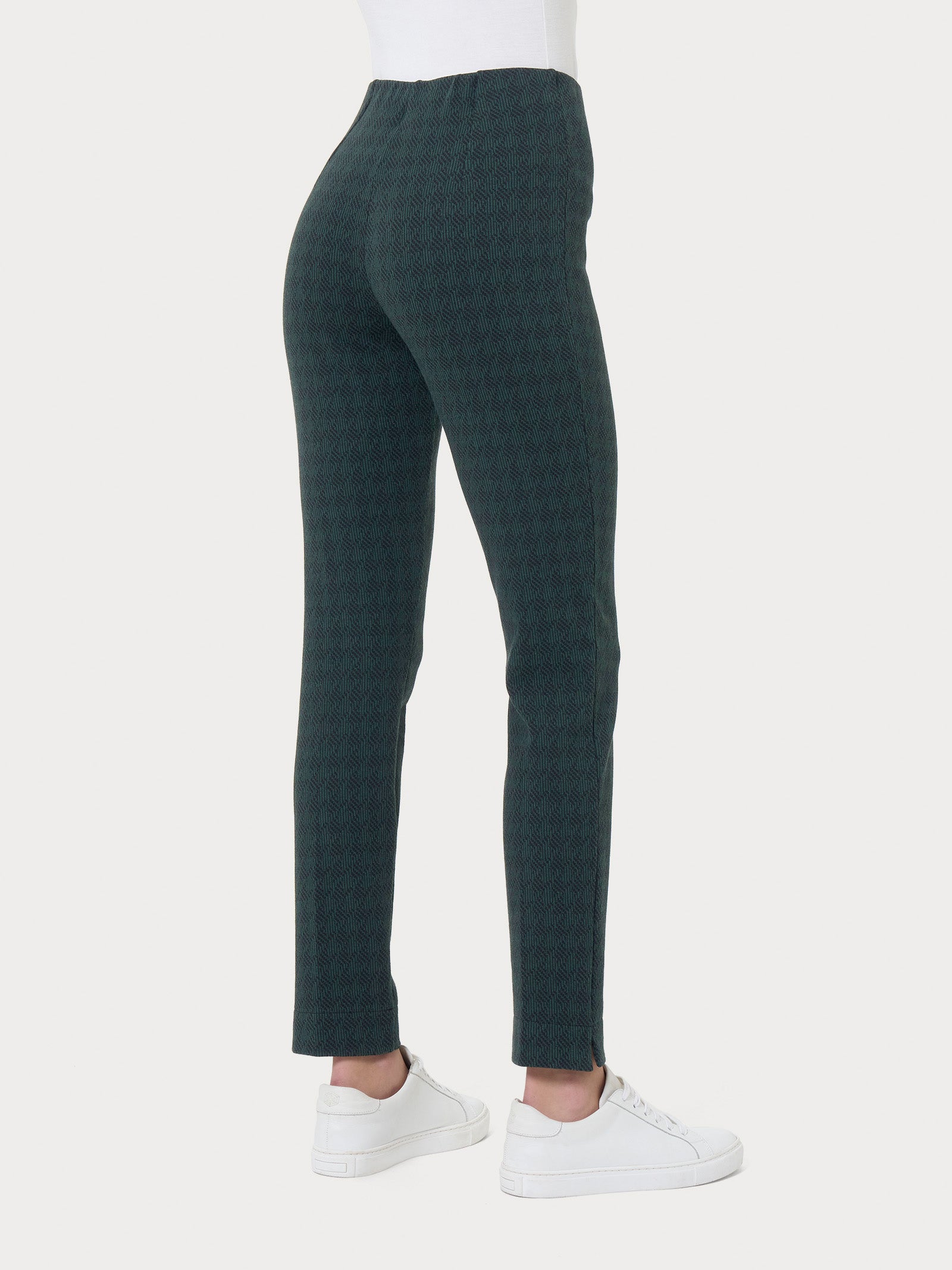 Ragno pantalone sigaretta skinny verde pied de poule