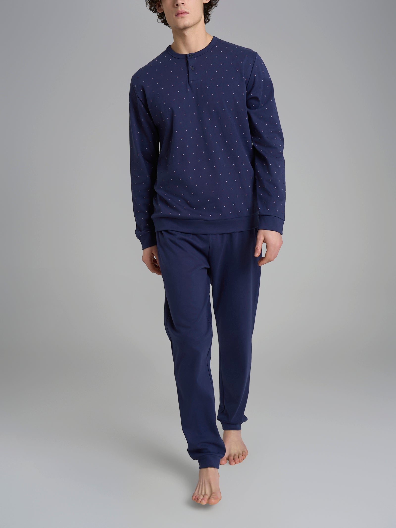 Ragno Interlock Pigiama Serafino Naval Academy cotone