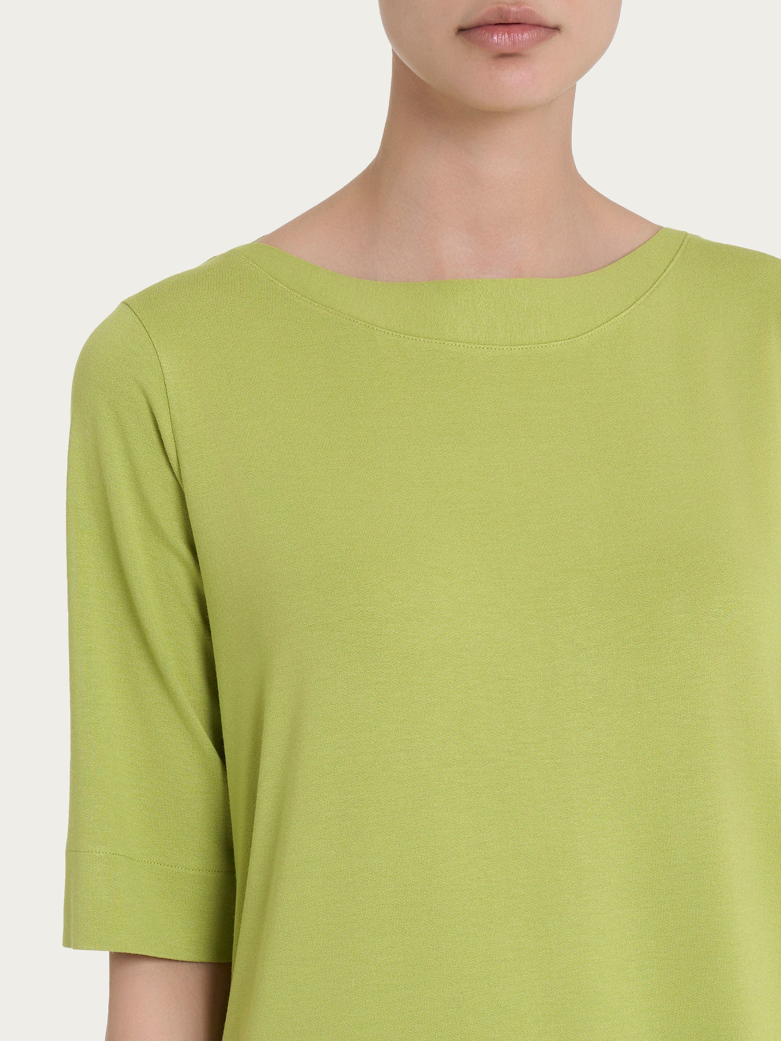 Ragno Viscosa Summer maglietta barchetta Grenoble Green crepe