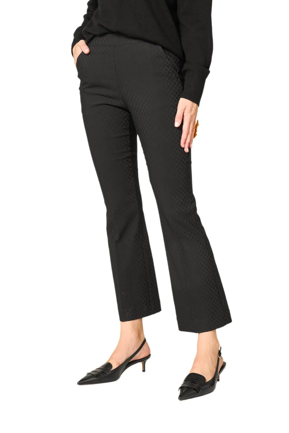 Goldenpoint Kick Flare pantaloni pois viscosa con tasche