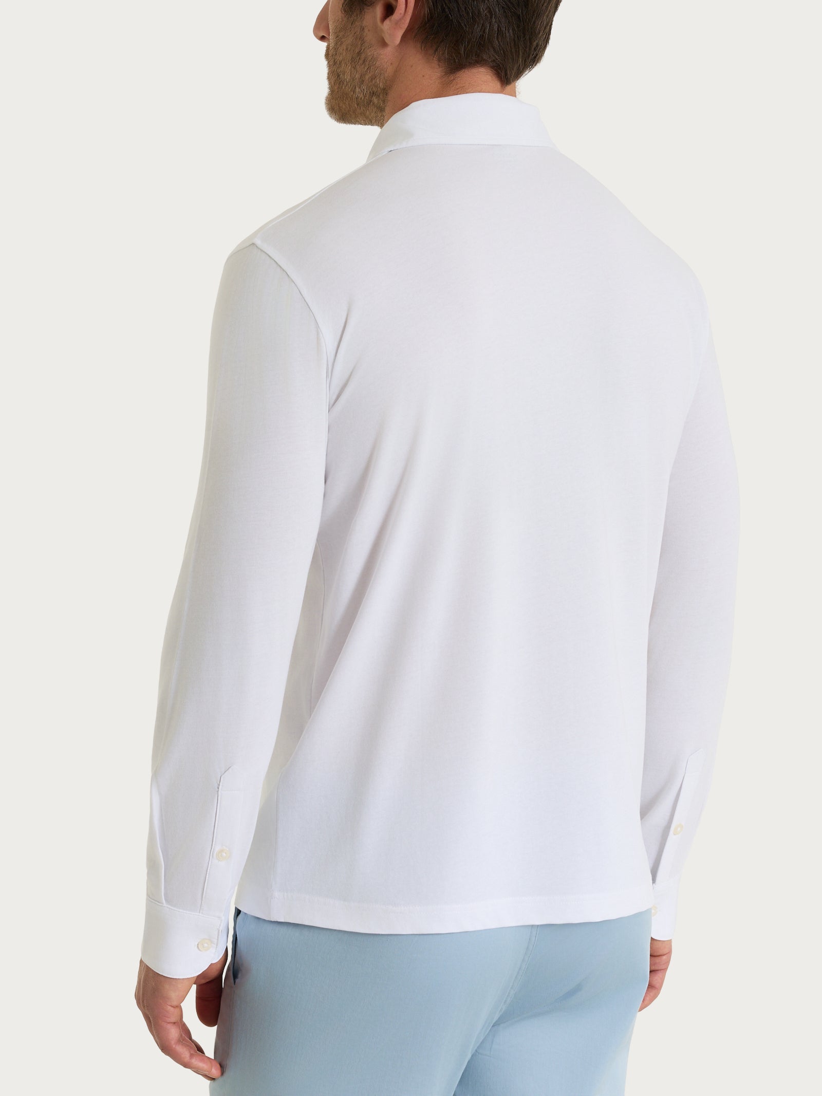 Ragno Ultralight Polo manica lunga cotone Bianco