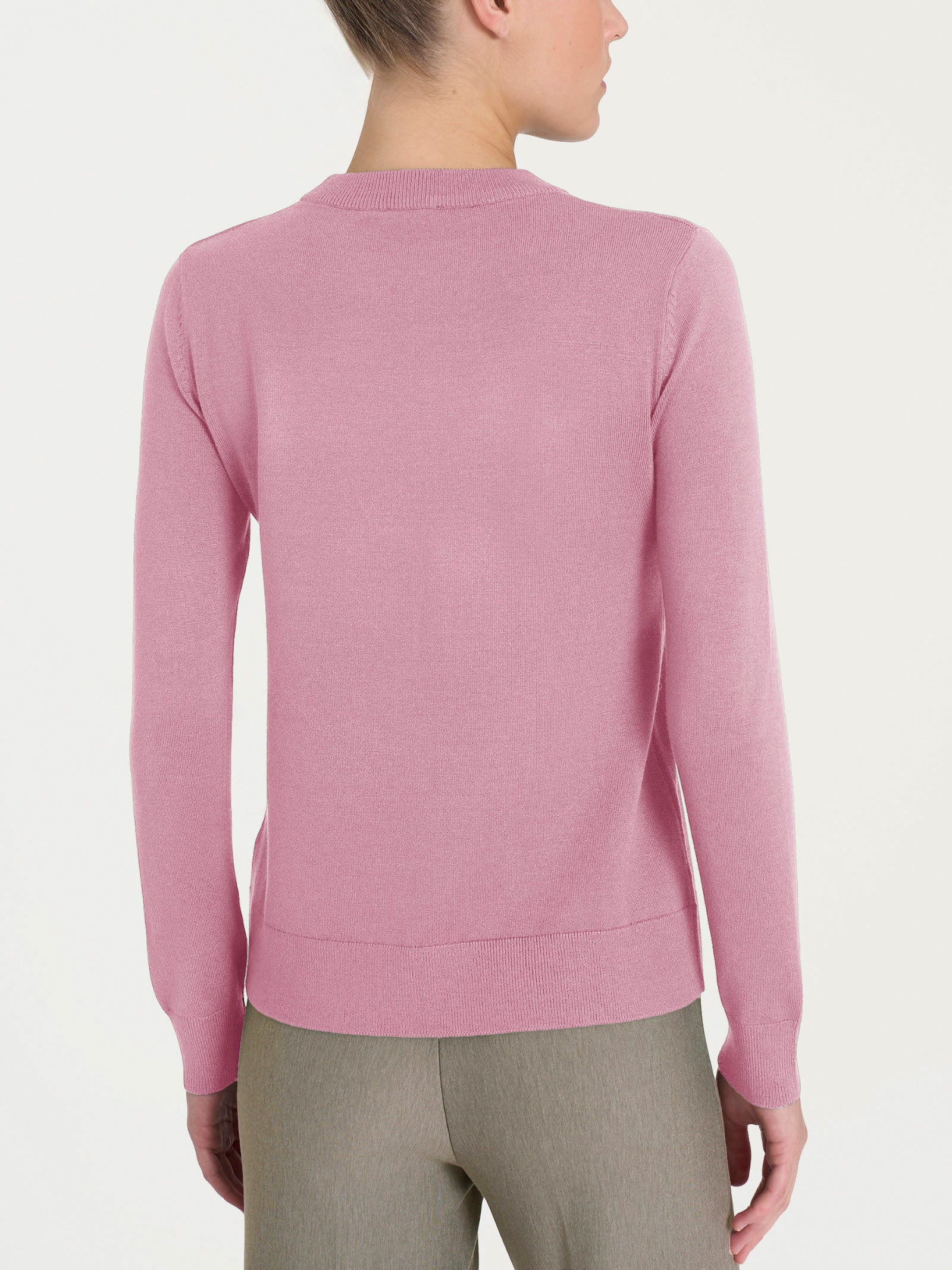 Ragno Four Seasons girocollo maglia manica lunga Lilas viscosa