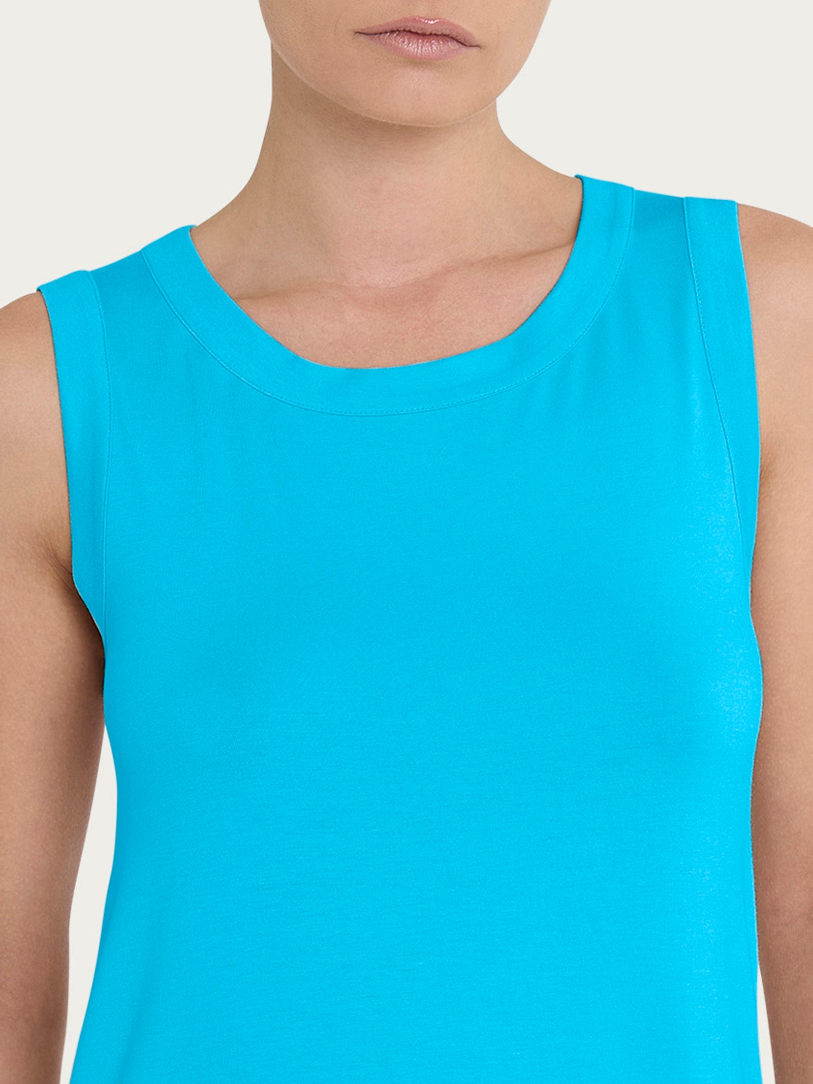 Ragno Viscosa Summer top spalla larga azzurro Aquarius