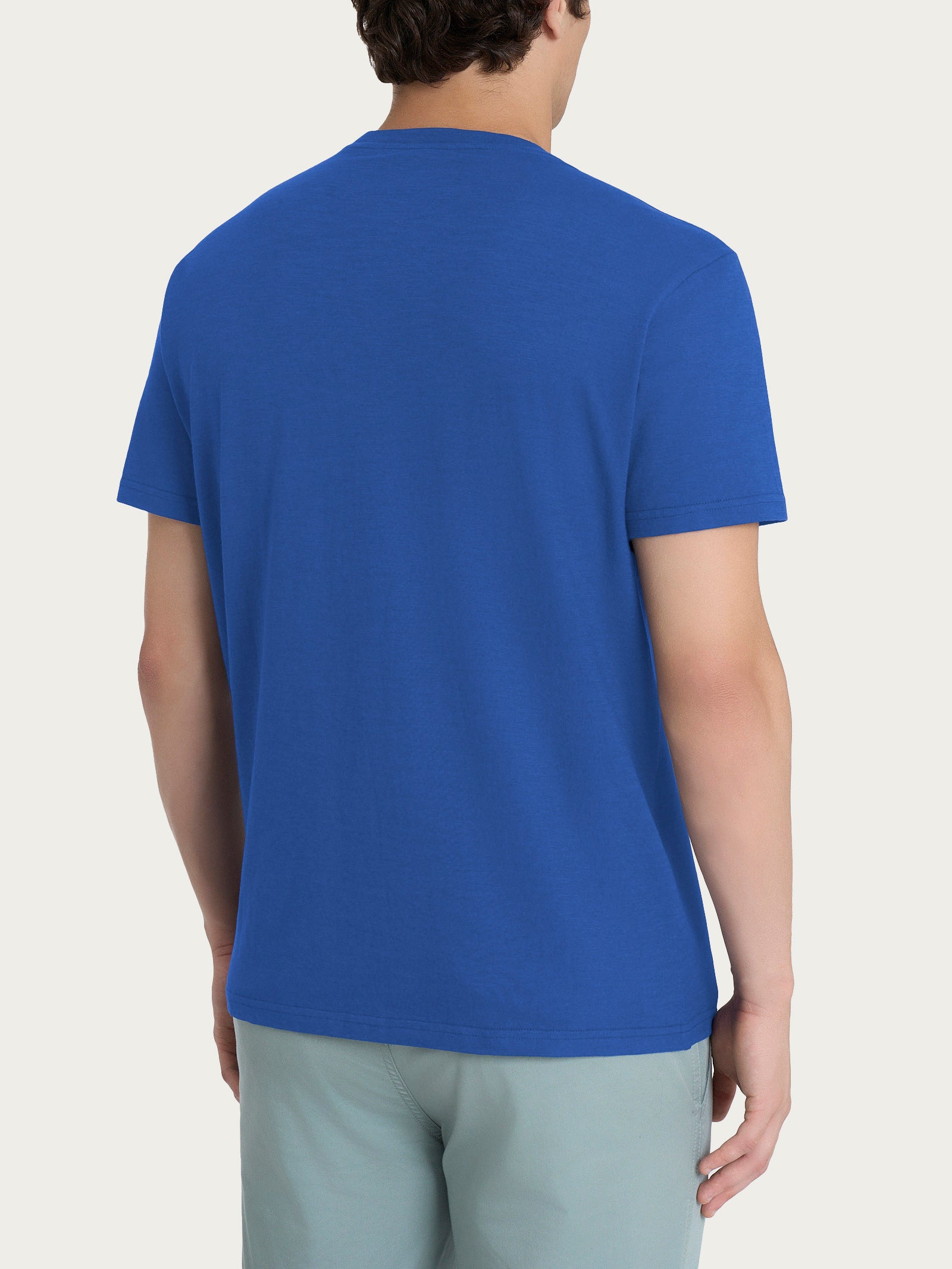 Ragno T-shirt Girocollo con Taschino Cotone Dazzling Blue