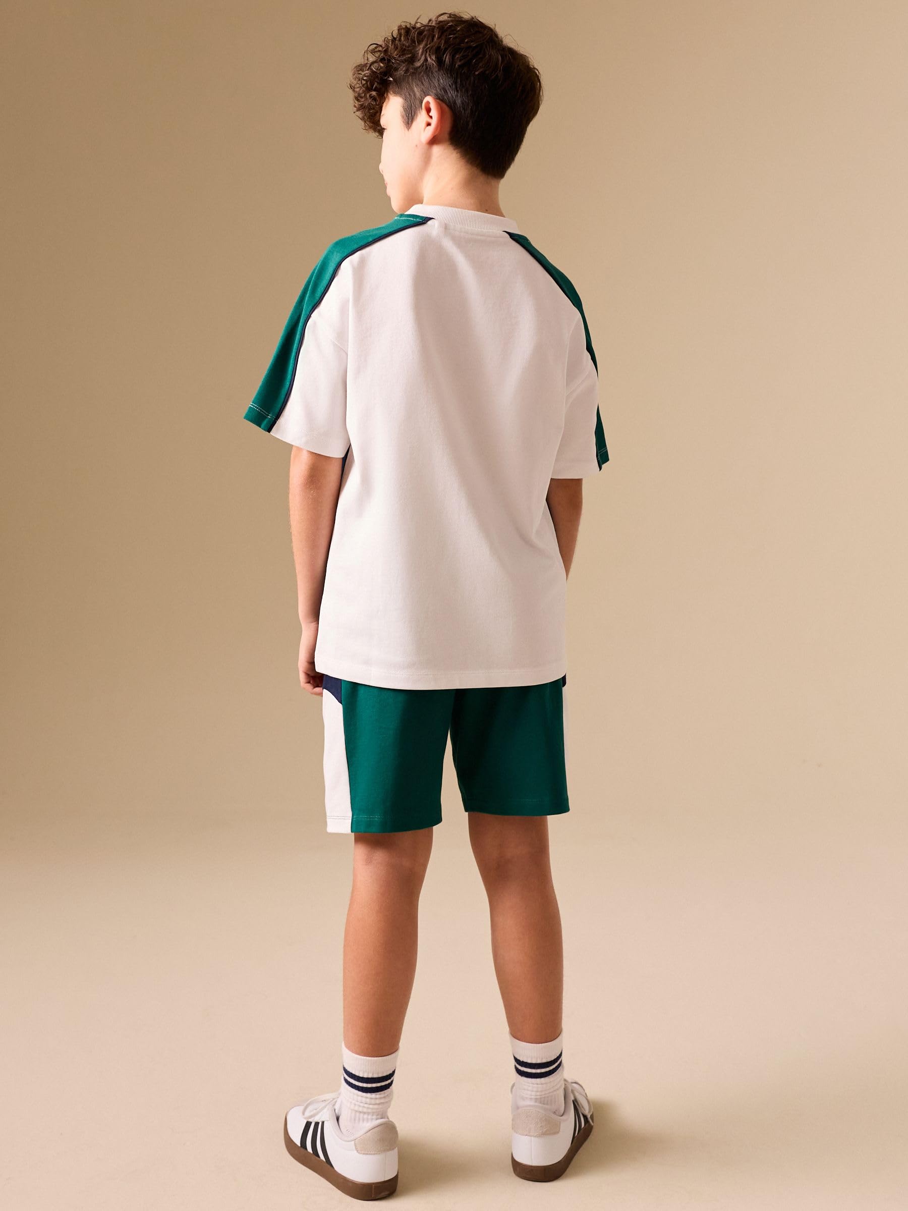 Next completo t-shirt shorts 110 blocchi colore comodo