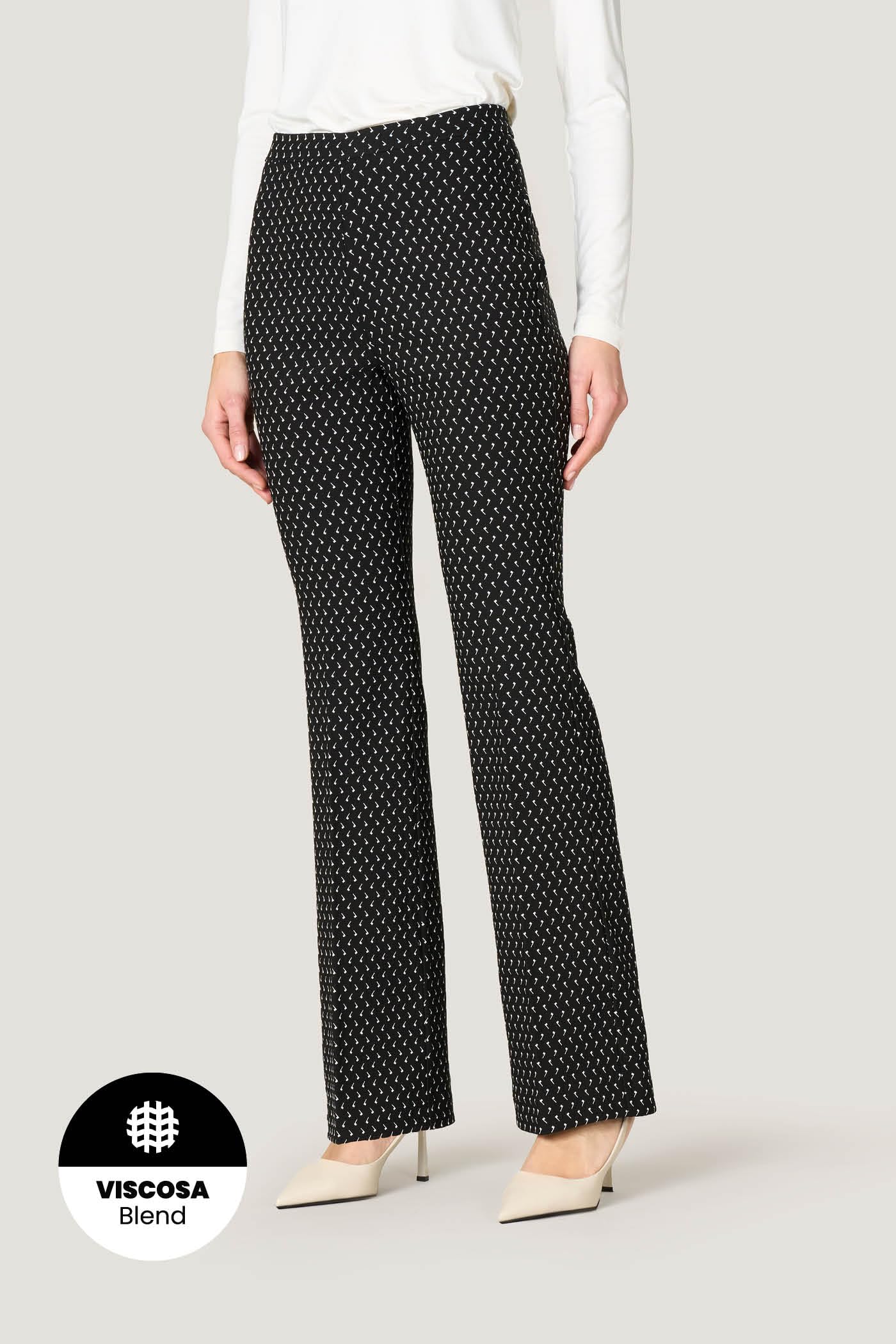 Goldenpoint Flare Geometrico leggings svasato viscosa