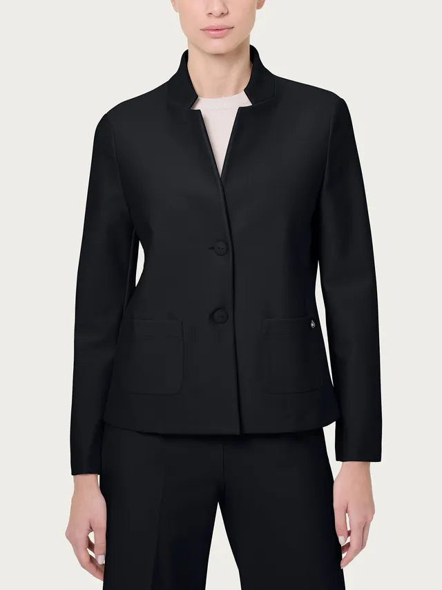 Ragno Compact blazer corto regular nero ingualcibile