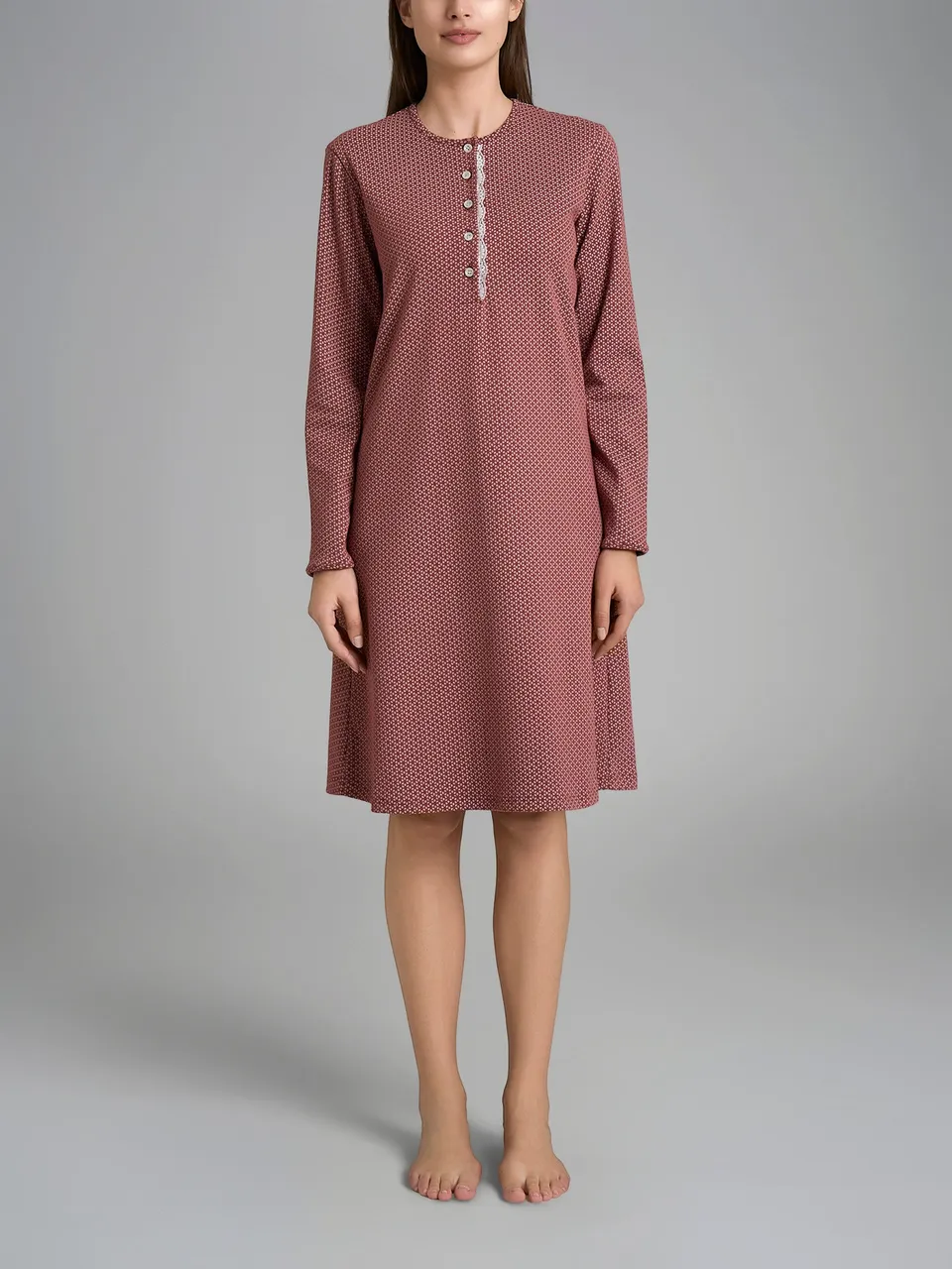 Ragno Sweet Emotion camicia notte pizzo henna cotone