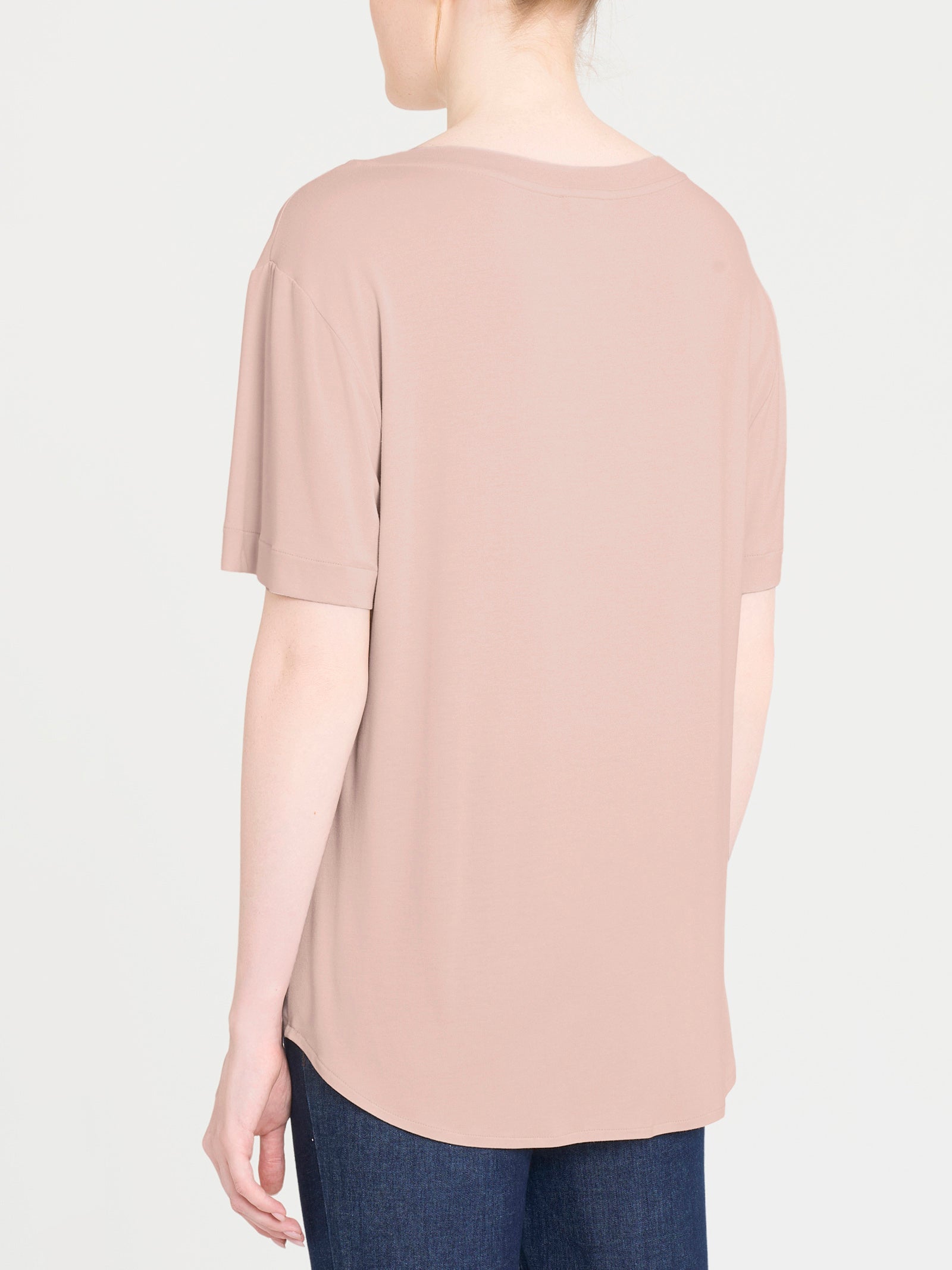 Ragno Viscosa Summer Maglietta Barchetta Cameo Rose corta