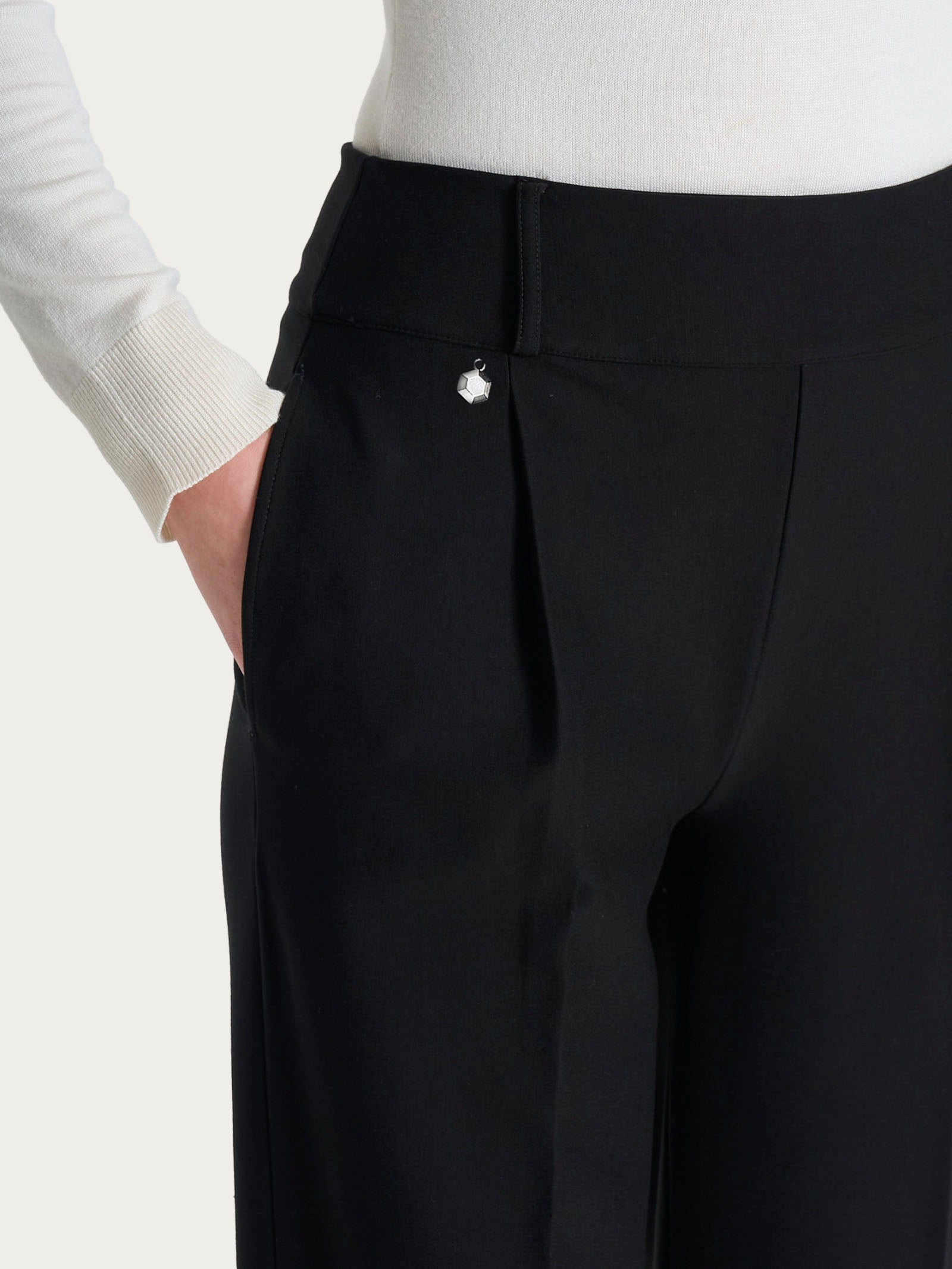 Ragno Compact Carota Tasche Pinces Pantalone Nero