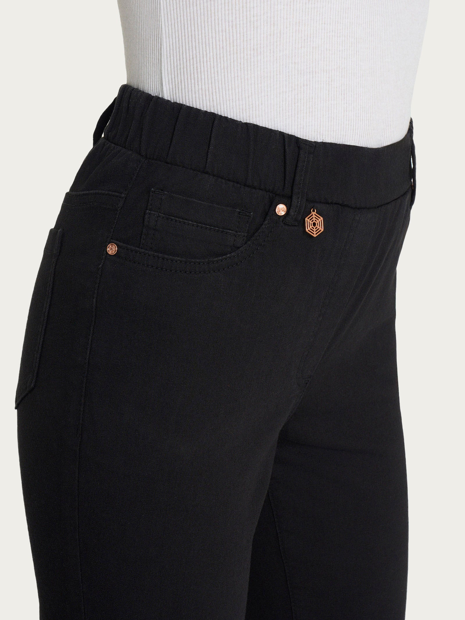 Ragno Super Denim Jeans gamba dritta Nero cotone elasticizzato