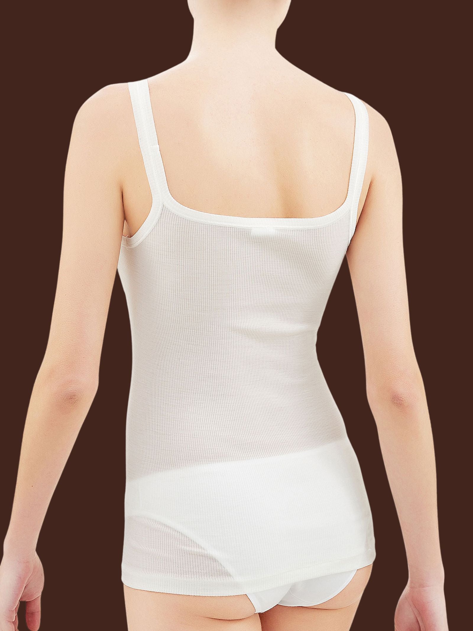 Ragno Wonderwool Top Costina Lana Bianco Seta