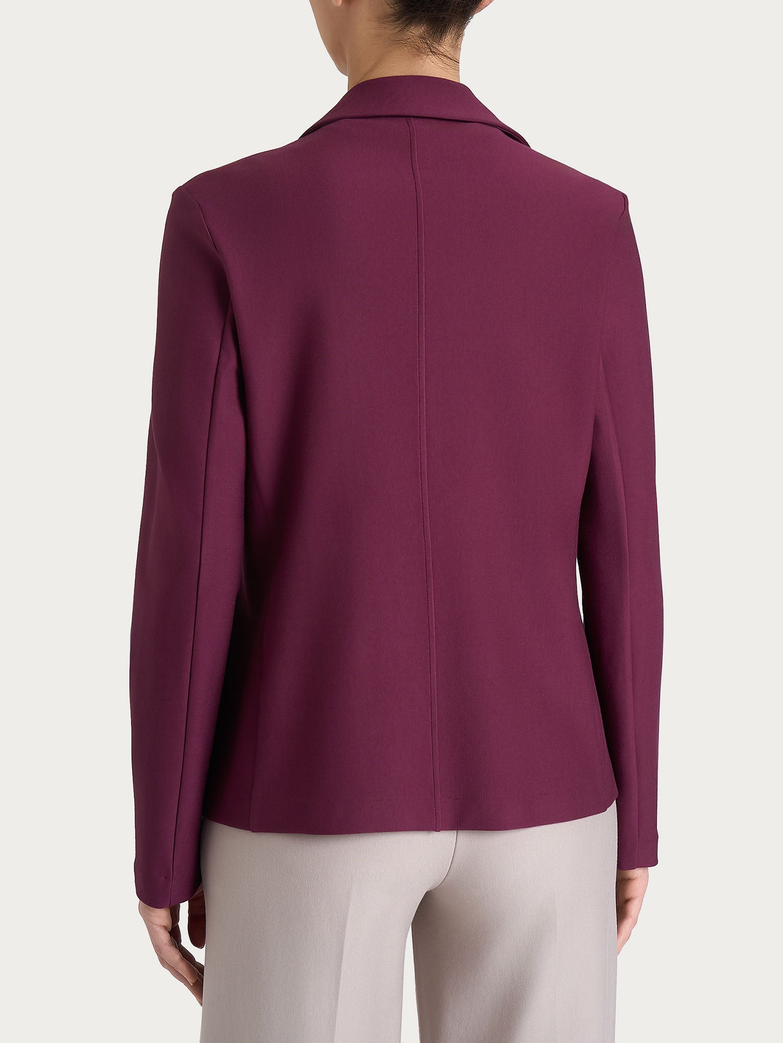 Ragno Compact blazer doppio petto Fig viola elasticizzato