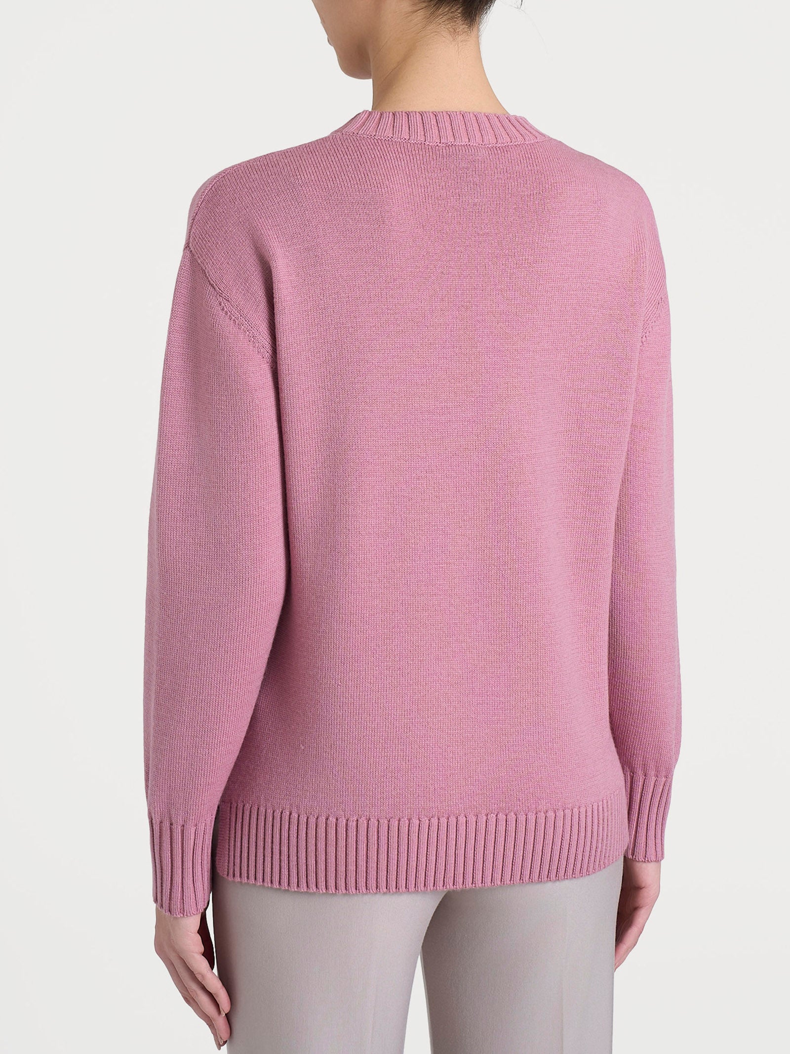 Ragno Merino Soft Maglia Girocollo Lilas pura lana