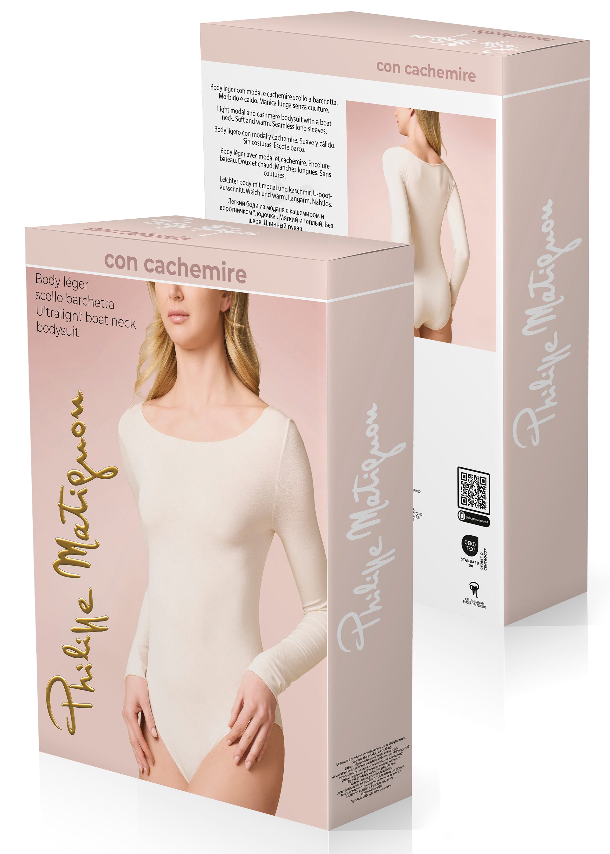 Philippe Matignon Leger Body Cashmere Manica Lunga