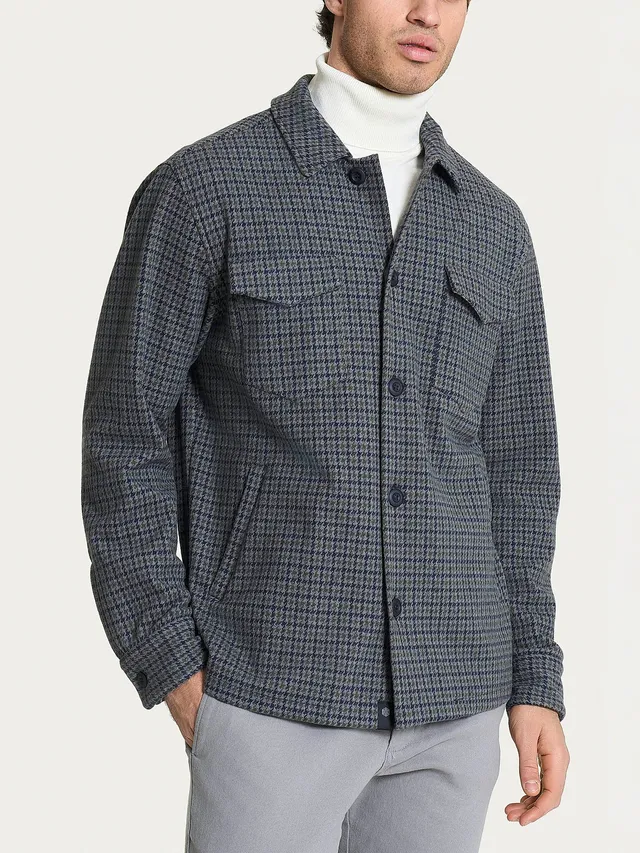 Ragno Jacquard Shacket Kombu Green Misto Cotone