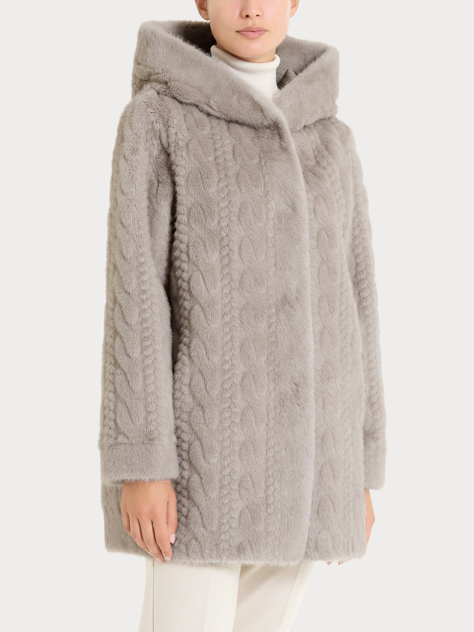 Ragno cappotto donna String double-face vegan fur