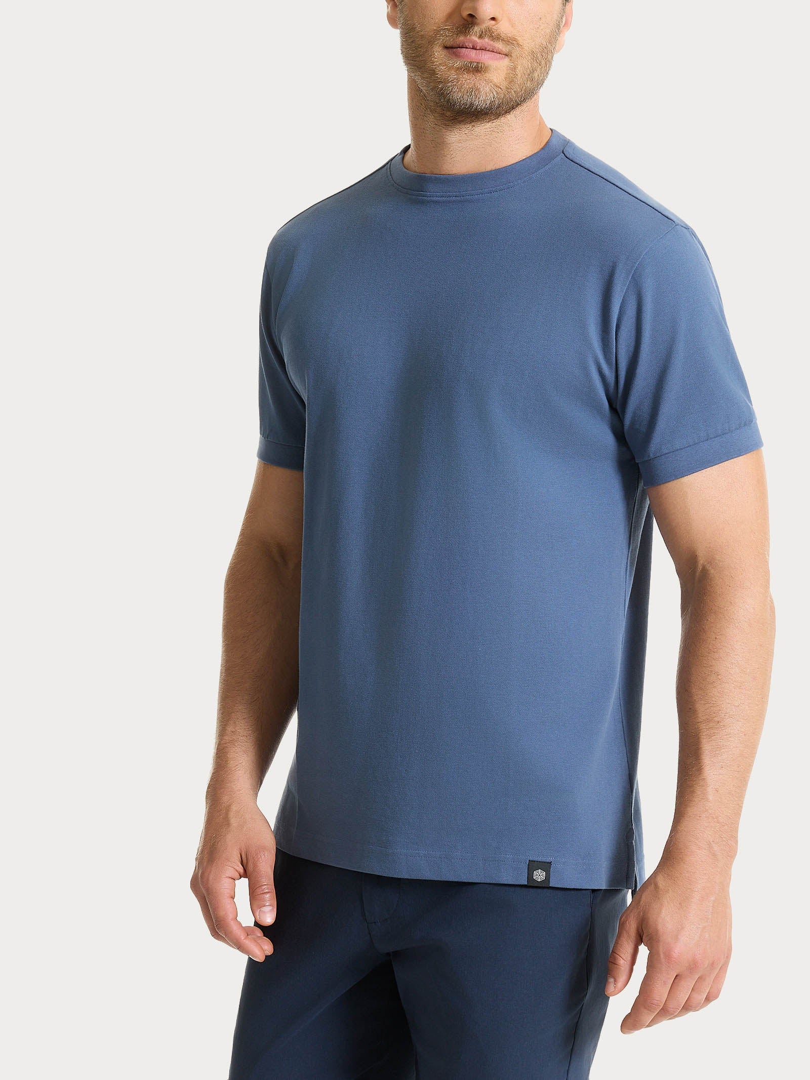Ragno Eco Cotton maglietta uomo Vintage Indigo piquet