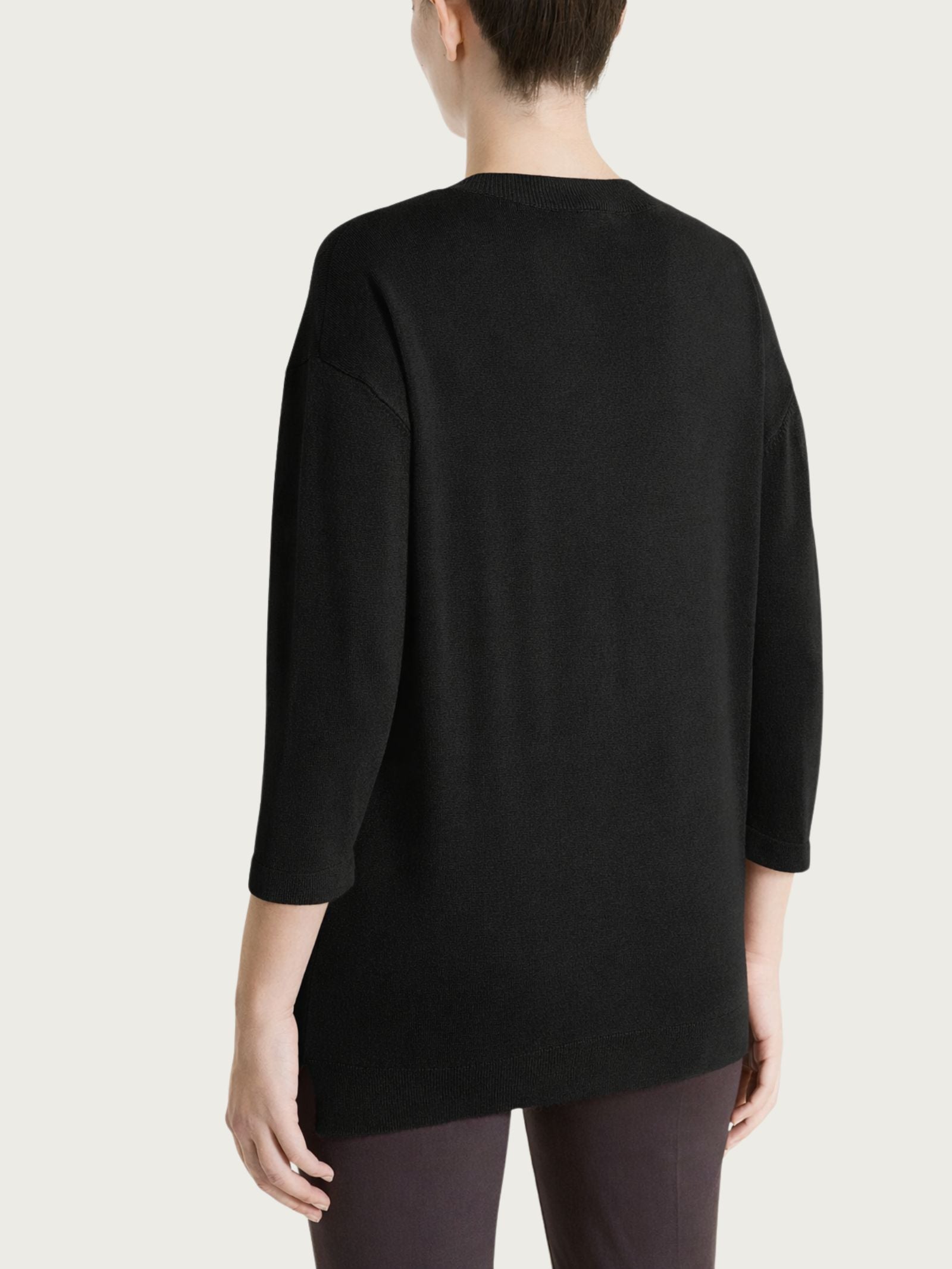 Ragno Summertime maglia scollo V nero manica 3/4