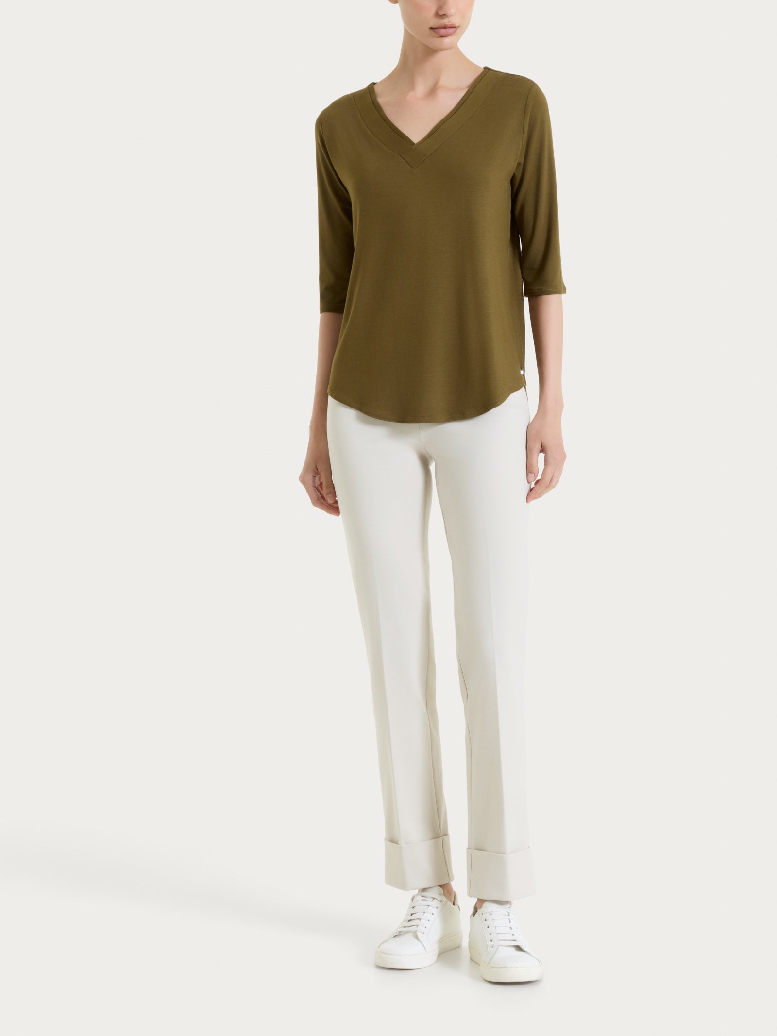 Ragno Compact Light Pantalone straight Champignon leggero