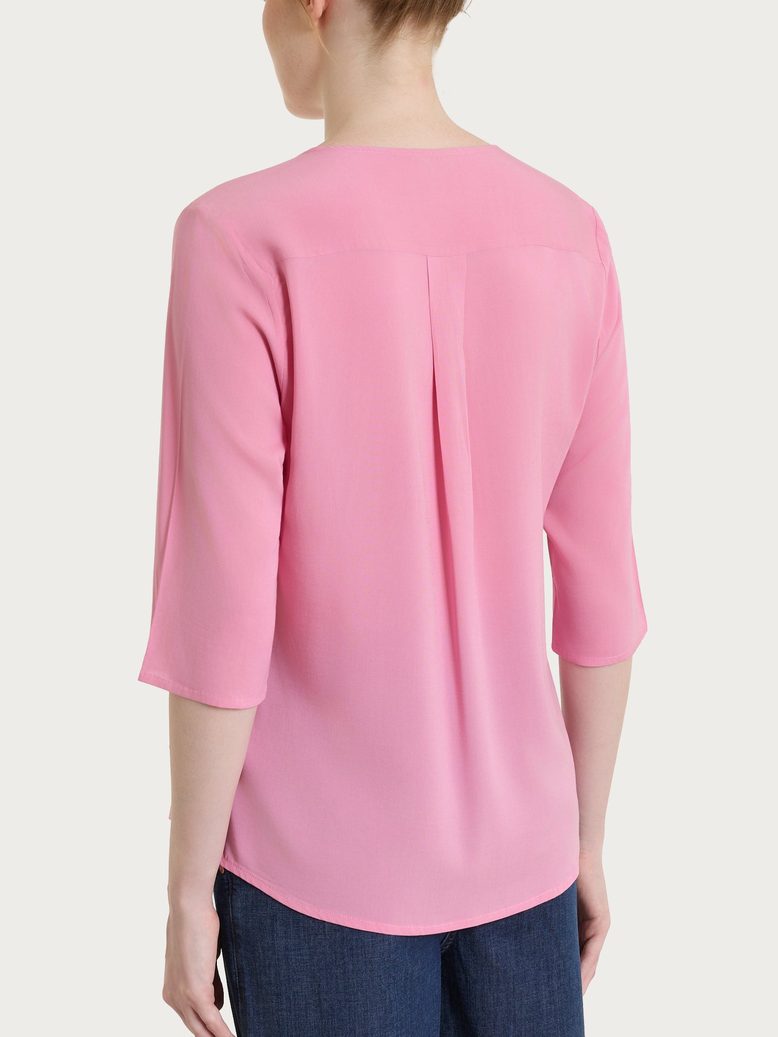 Ragno Voile Stretch blusa scollo V Cashmere Rose viscosa