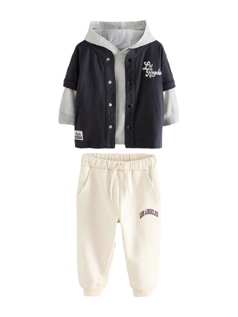 Next Ragazzo completo felpa jogging tuta 3 pezzi cotone 92-98