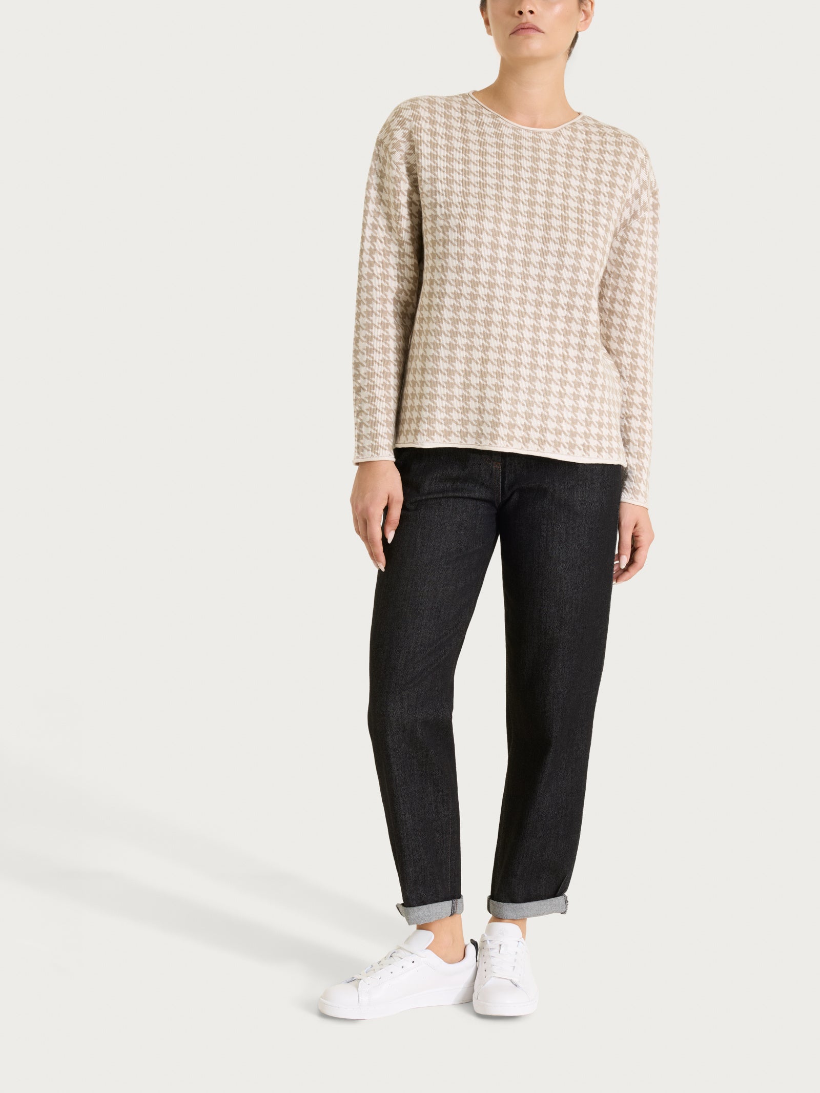 Ragno Four Seasons Girocollo Pied de Poule Maglia Glace viscosa