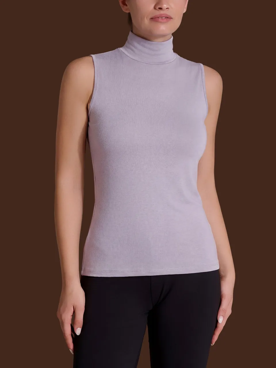 Ragno Thermo Cotton Smanicato Collo Alto Thistle