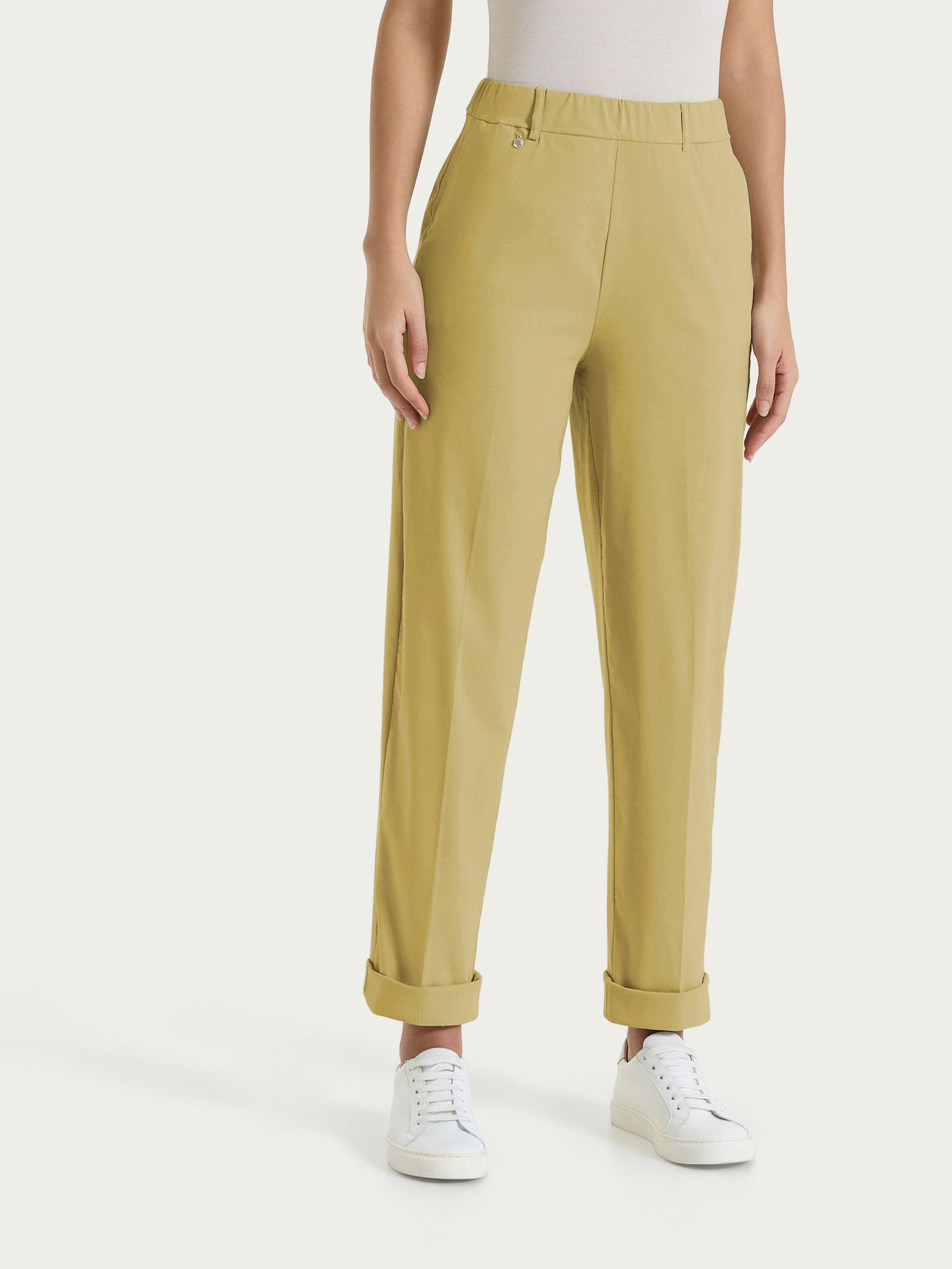 Ragno Super Fresh Pantalone Tapered Donna Cotone Khaki