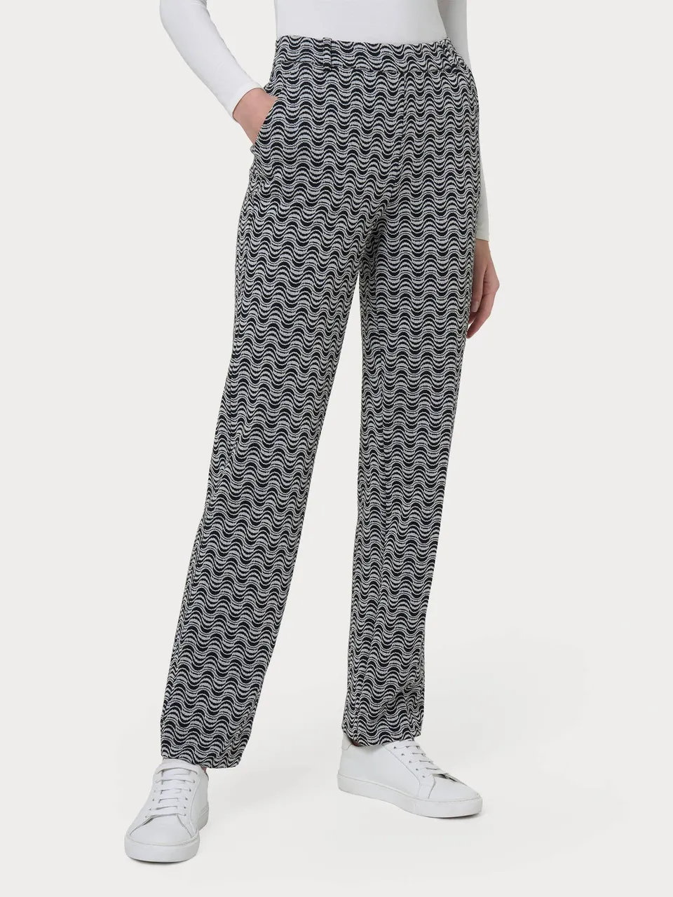 Ragno The Straight Leg Pantalone dritto Eco Jacquard Fant.Nero