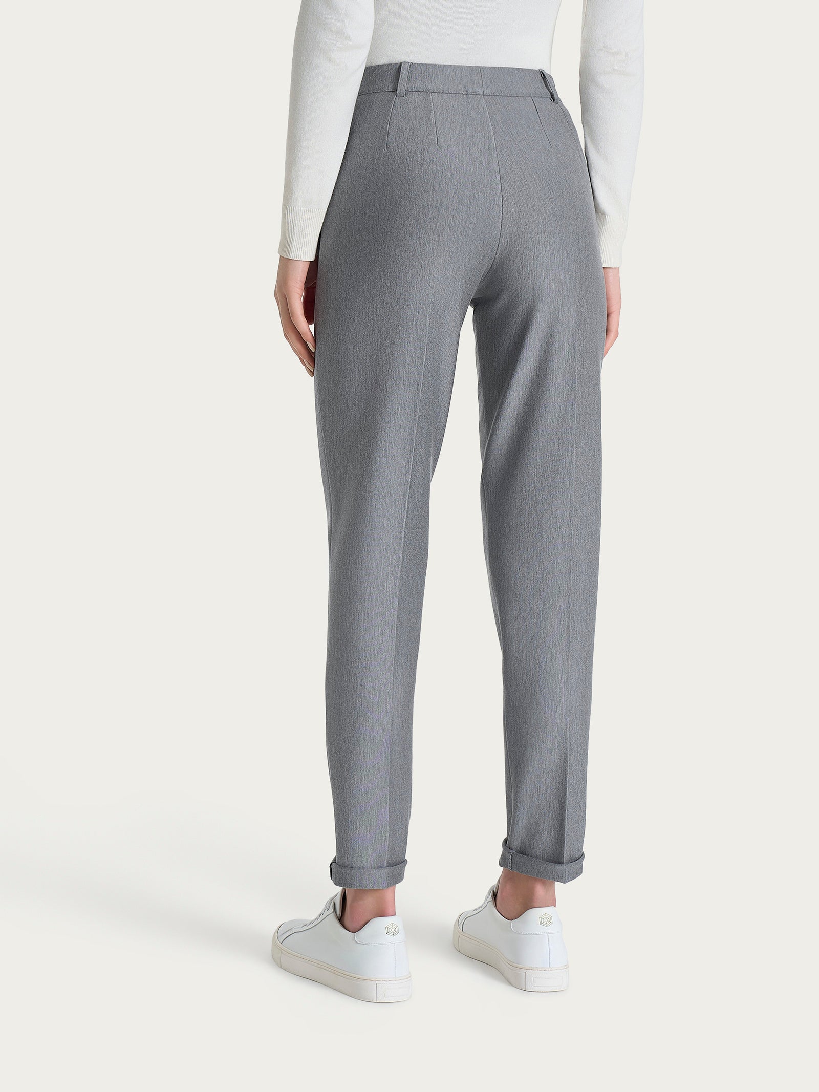 Ragno Compact Pantalone Chino Slim Grigio Melange