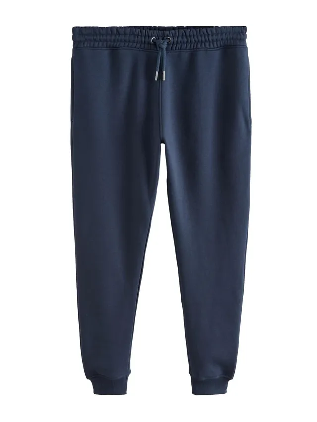 Next pantaloni jogging pesanti spazzolati blu navy attillati
