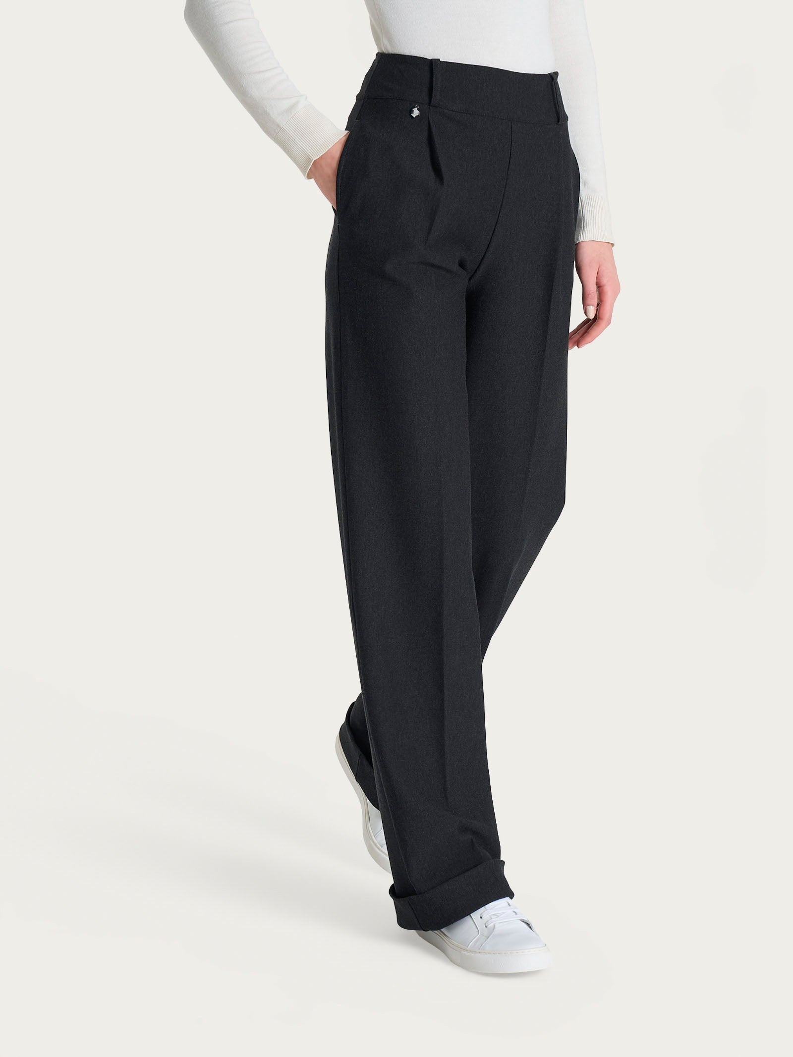 Ragno Compact Pantalone Ampio Oscuro Mel. elasticizzato
