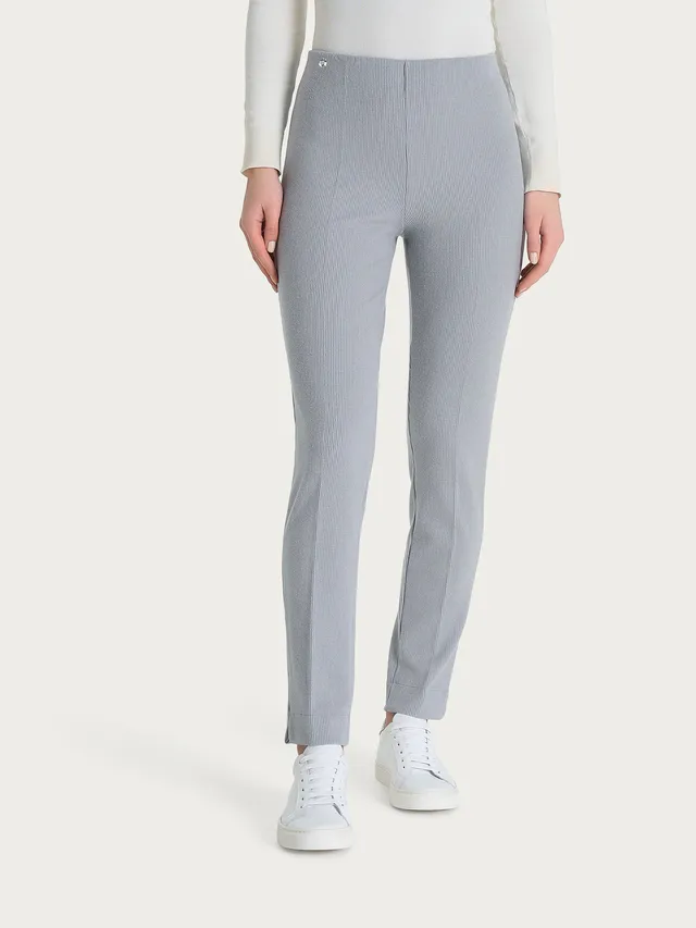 Ragno Velvet Pantalone Sigaretta con Spacchetti Ultimate Gray