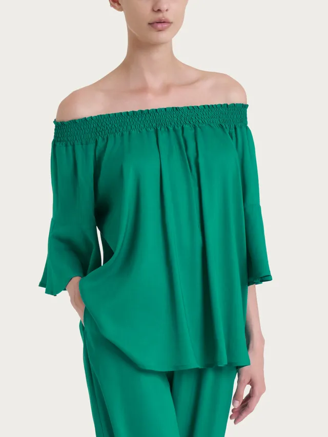 Ragno EcoSeta T-shirt viscosa Bayou arricciata