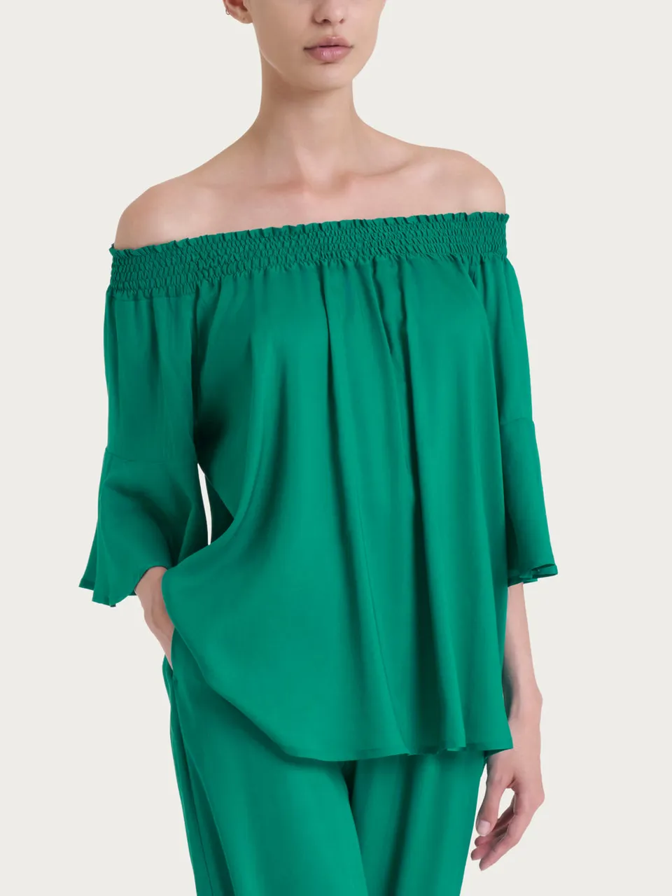 Ragno EcoSeta T-shirt viscosa Bayou arricciata