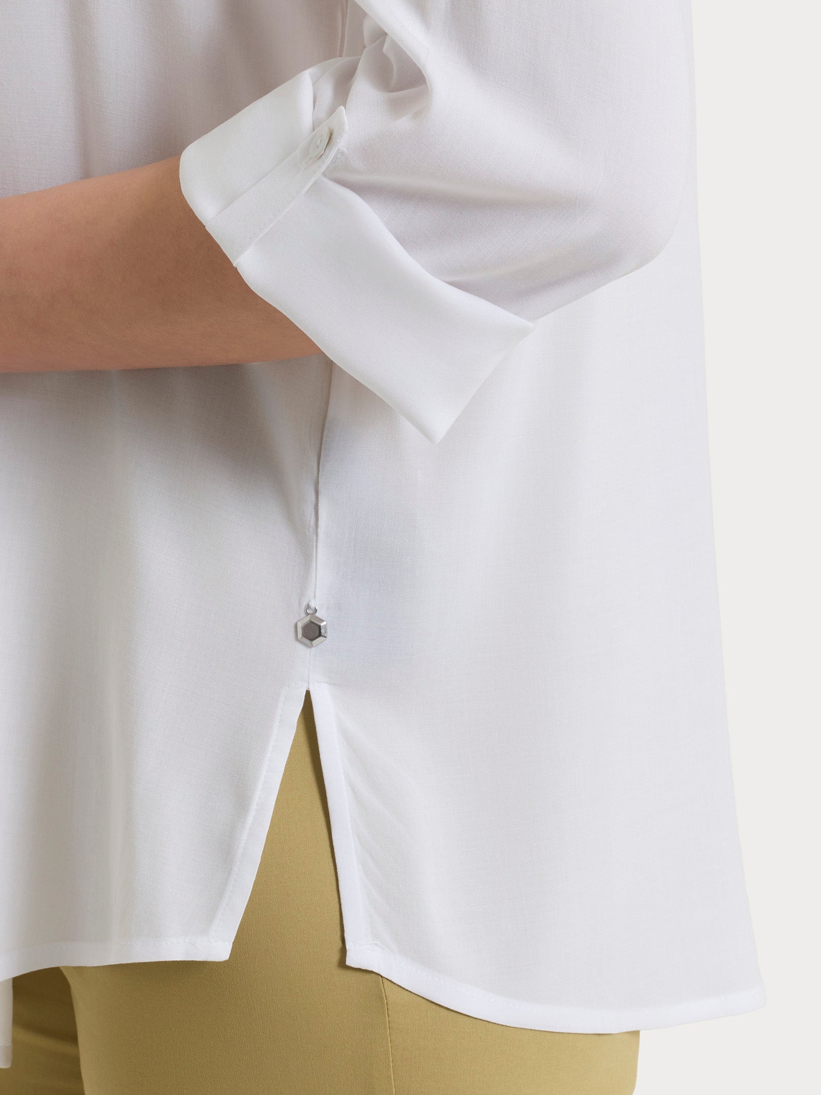 Ragno Viscosa Summer Blusa Serafino Donna Bianco