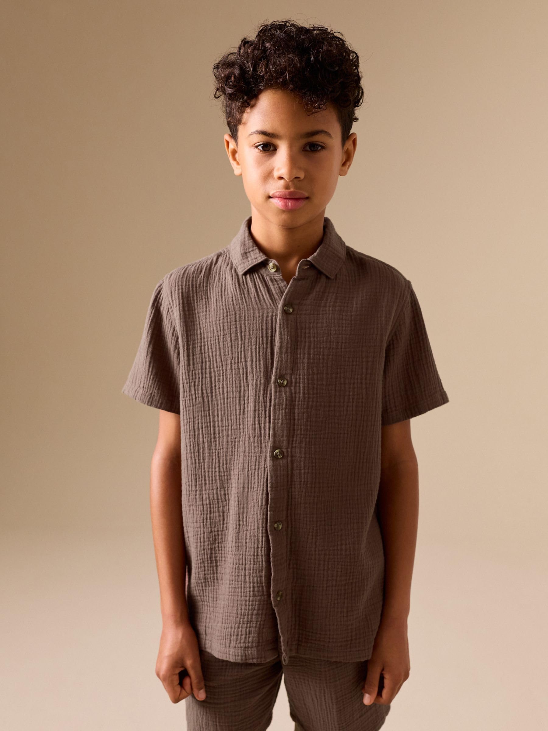 Next Completo Camicia Doppia Trama Shorts Bambino 128