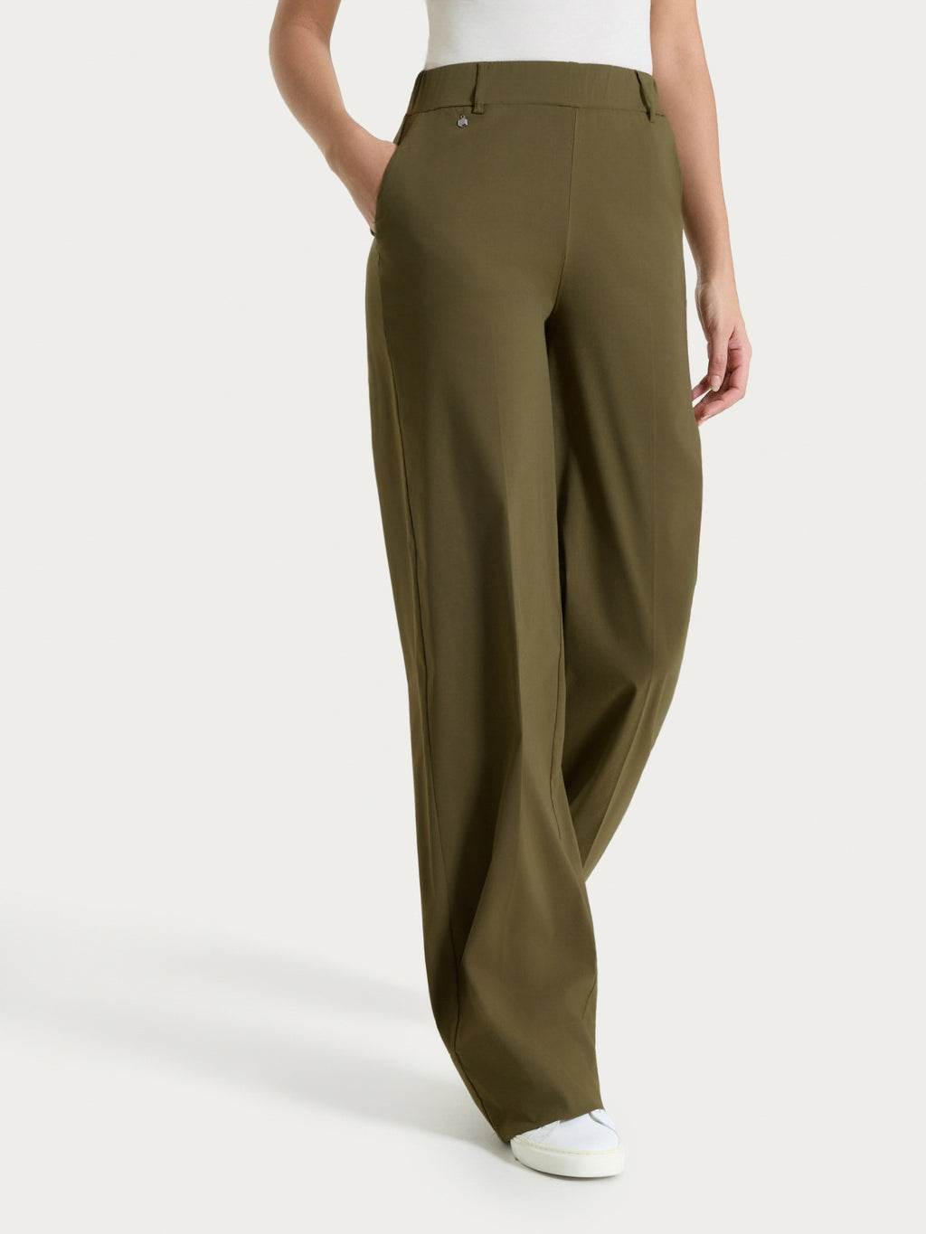 Ragno Super Fresh pantaloni donna larghi dark olive