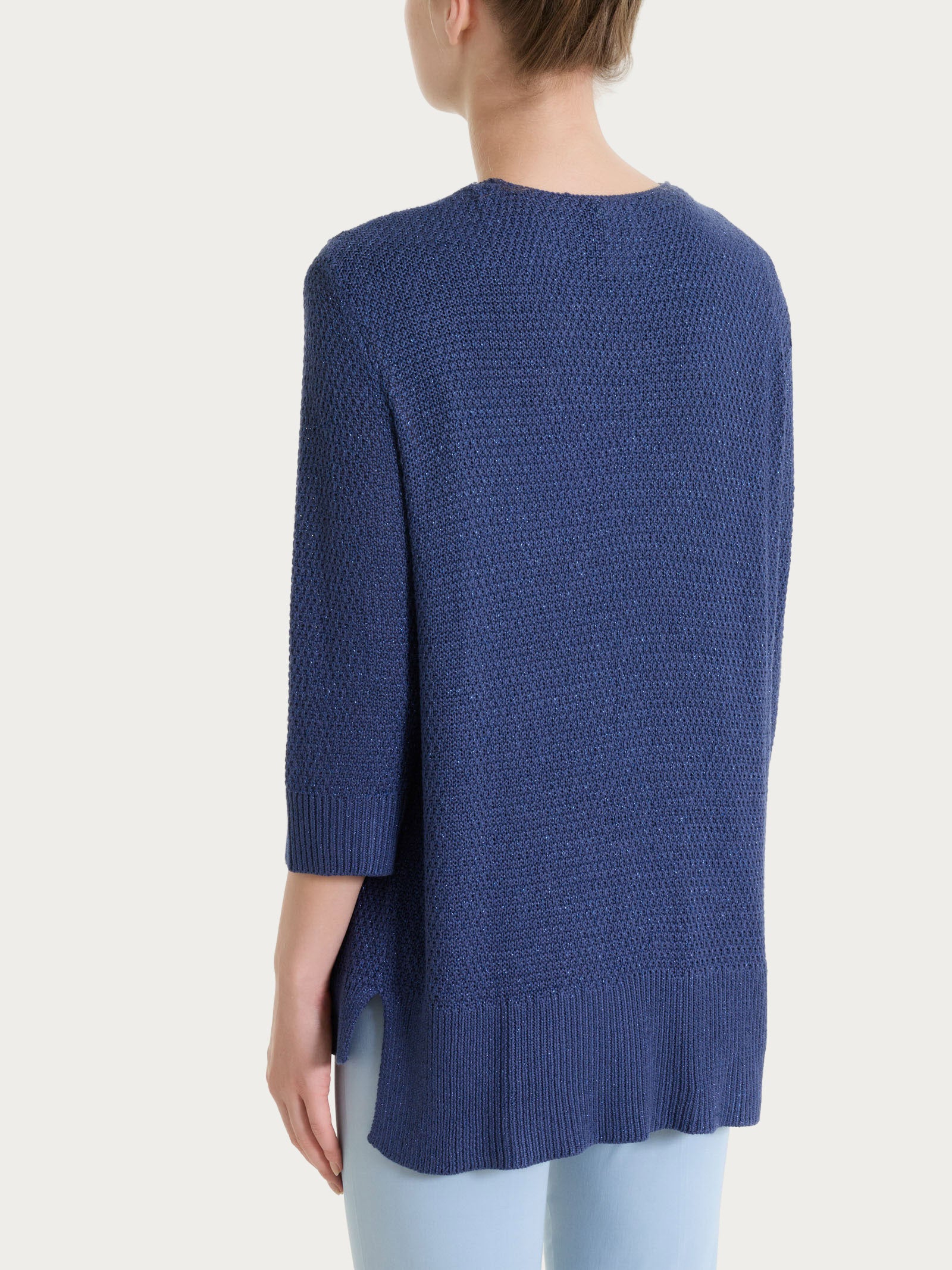 Ragno Lurex Rice Stitch Cardigan Aperto Oceana luminoso