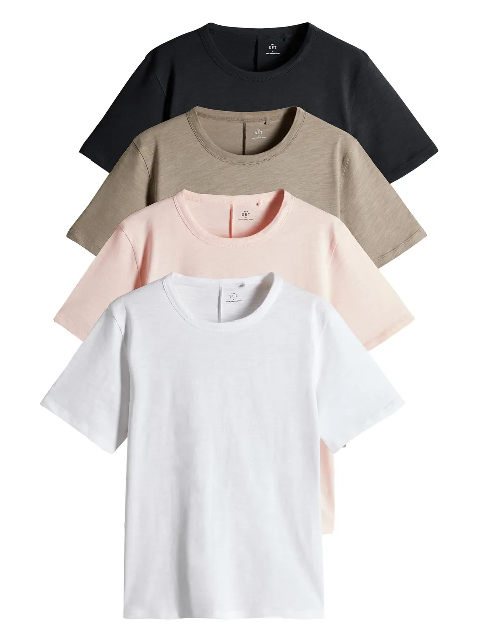 Next The Set Magliette Girocollo Cotone Confezione da 4 100% Cotone