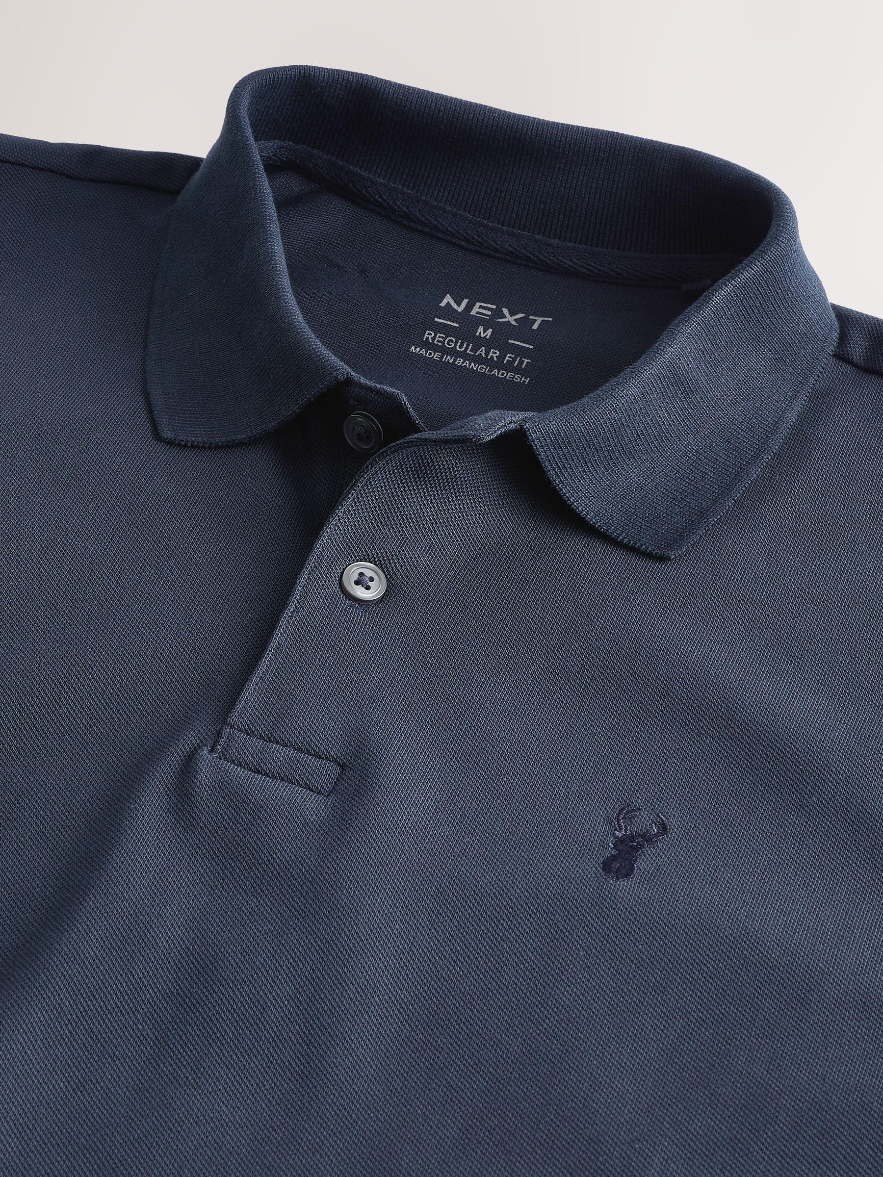 Next polo uomo maniche lunghe piqué regular cotone