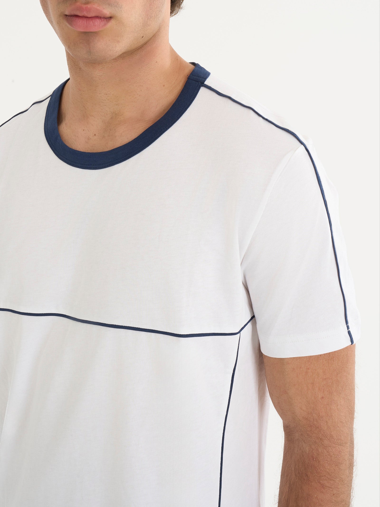 Ragno Jersey Cotone T-shirt girocollo maglietta Bianco puro cotone