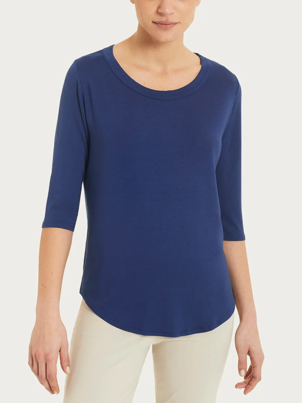 Ragno Viscosa Summer Maglietta Girocollo Blueberry