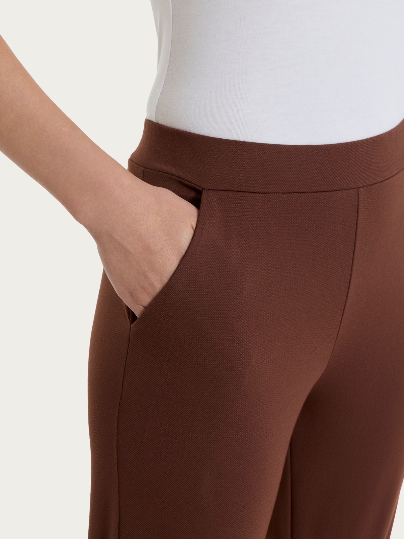 Ragno Jersey Cotone Pantalone Carota Chocolate Fondant con tasche